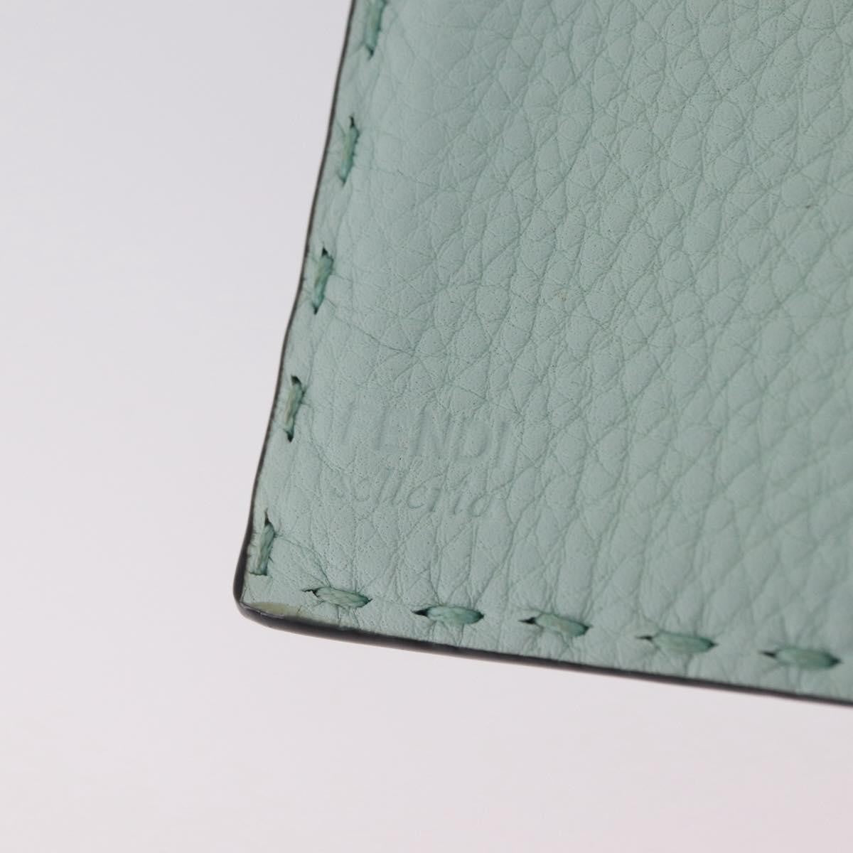 Fendi Selleria Peekaboo Leather Green Leather Wallets Accessory (Pre-Owned)