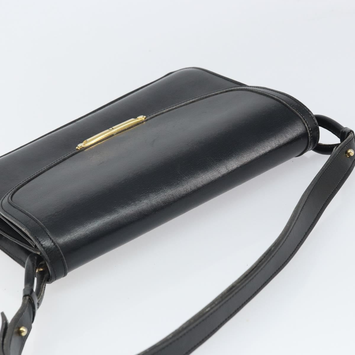 Christian Dior Shoulder Leather Black Leather Shoulder Bag Bag (Pre-Owned)