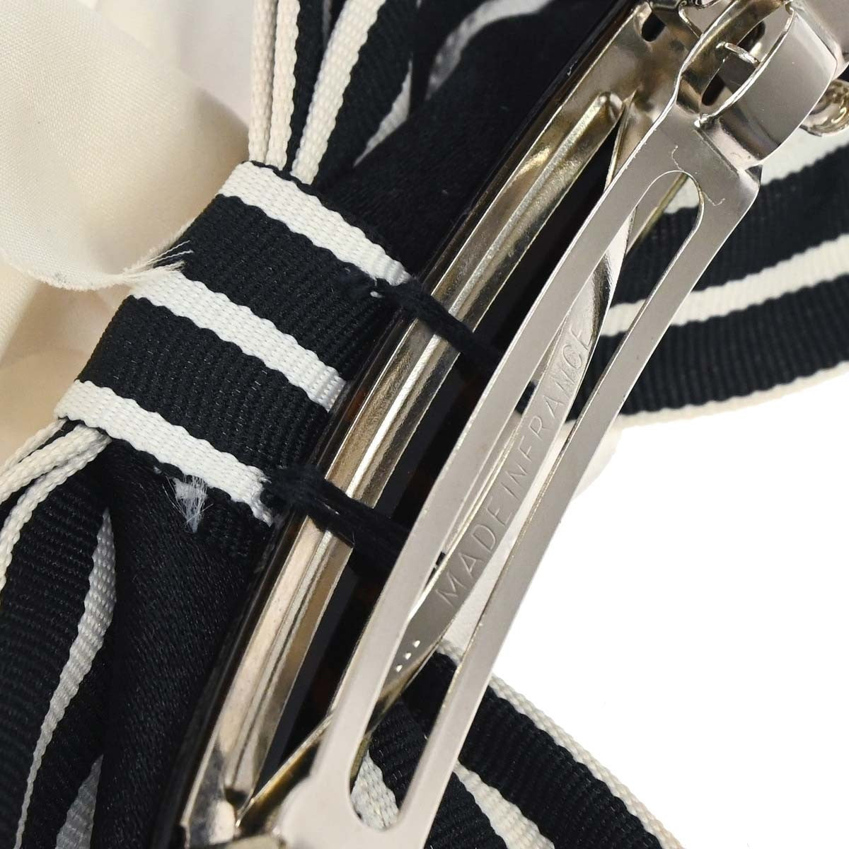 Chanel Camellia Hair Barrette Satin Black Satin Head Accessory Accessory (Pre-Owned)