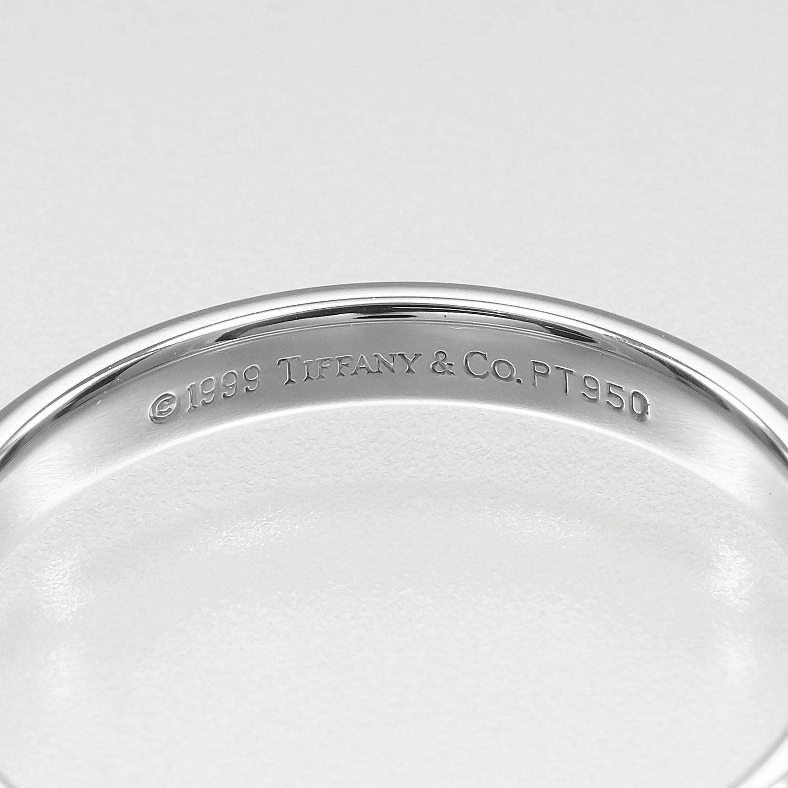 Tiffany & Co. Forever Band Platinum With Diamonds Silver Platinum Ring Jewelry (Pre-Owned)