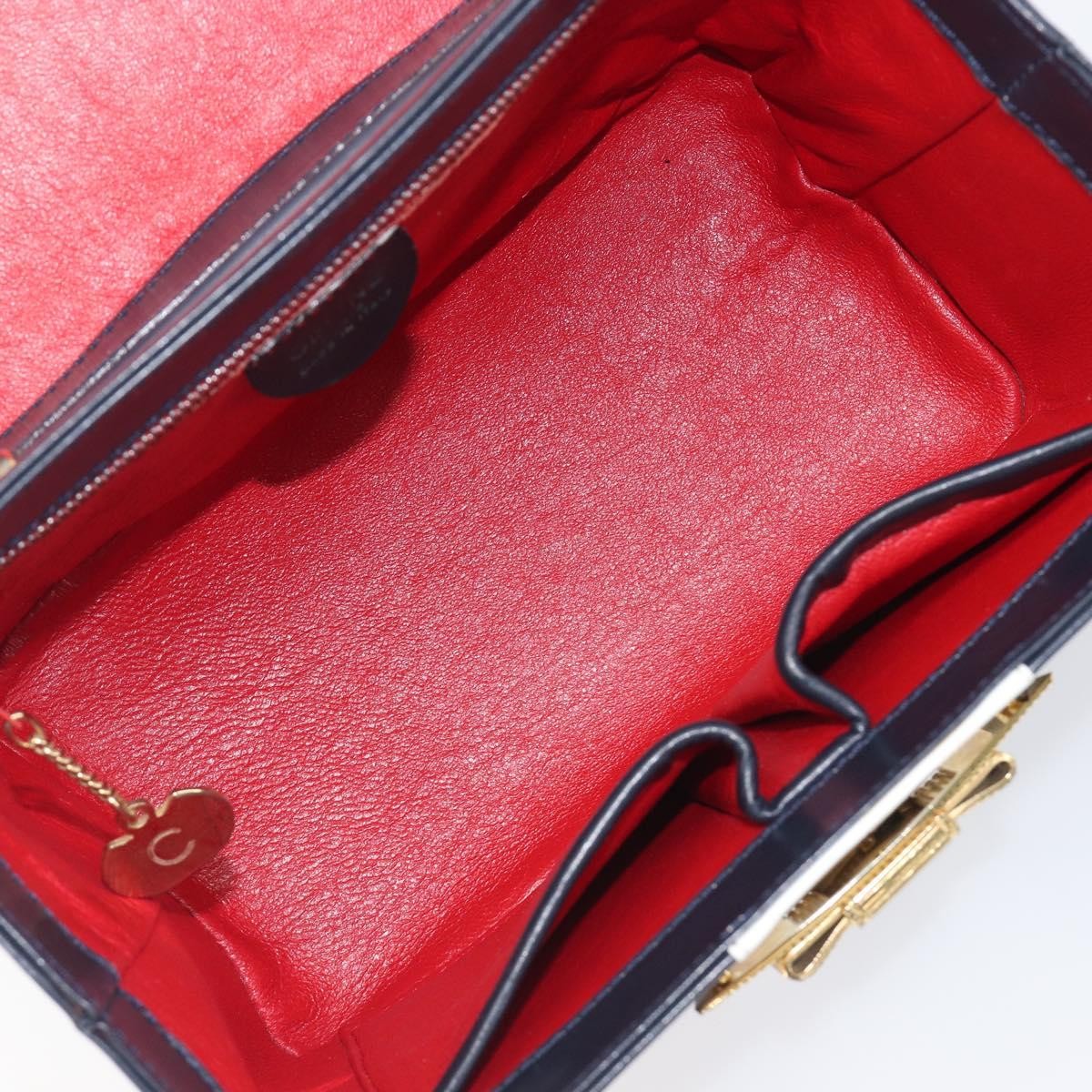 Celine Handbag Leather Navy Leather Handbag (Pre-Owned)