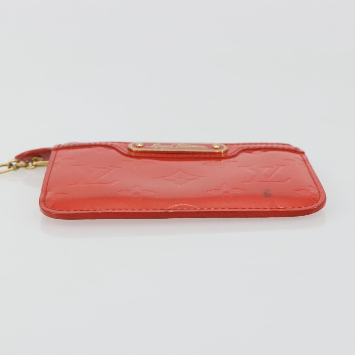Louis Vuitton Pochette Clés Nm Monogram Vernis Patent Leather Orange Patent_Leather Wallets Accessory (Pre-Owned)