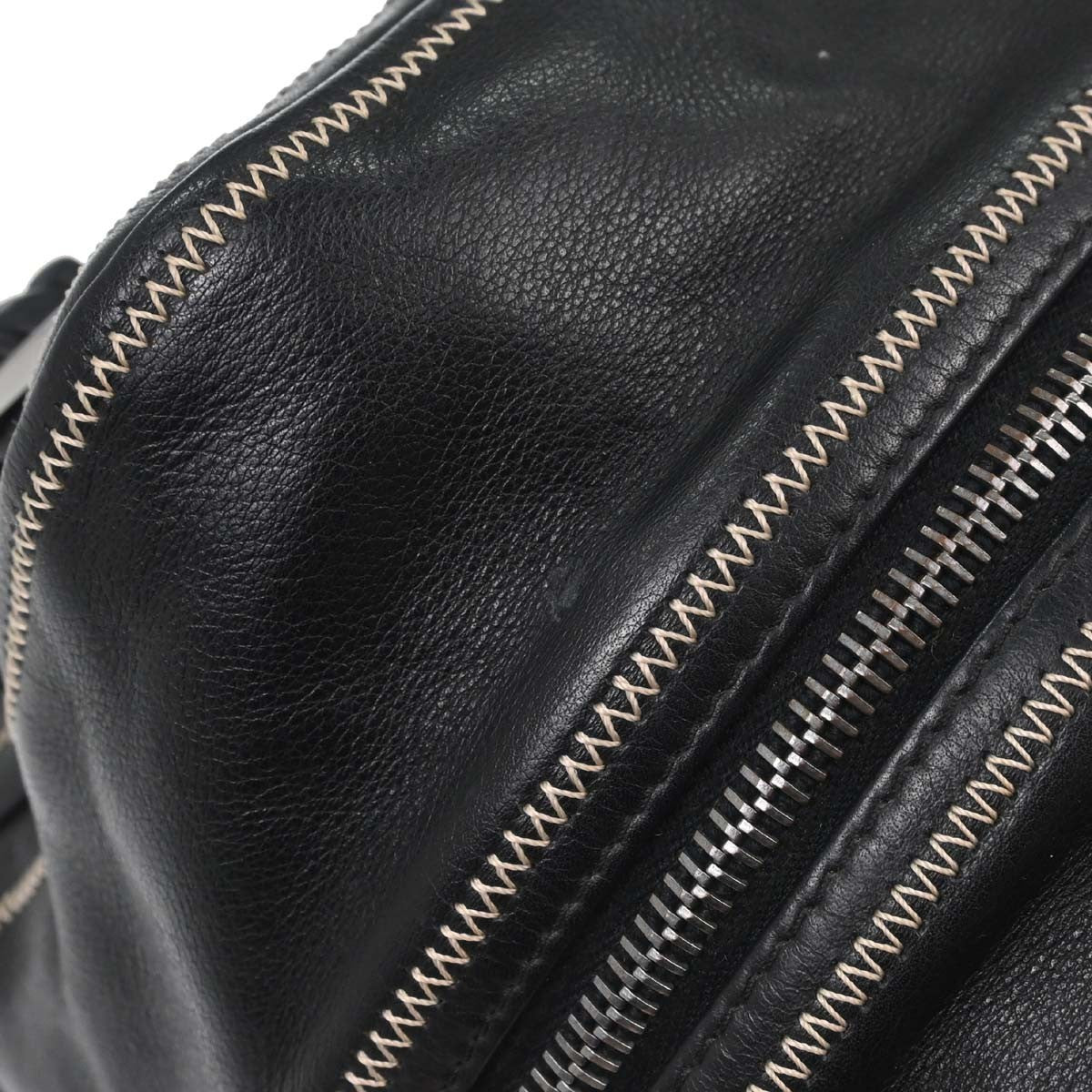 Chanel Cc Bowler Leather Black Leather Handbag (Pre-Owned)