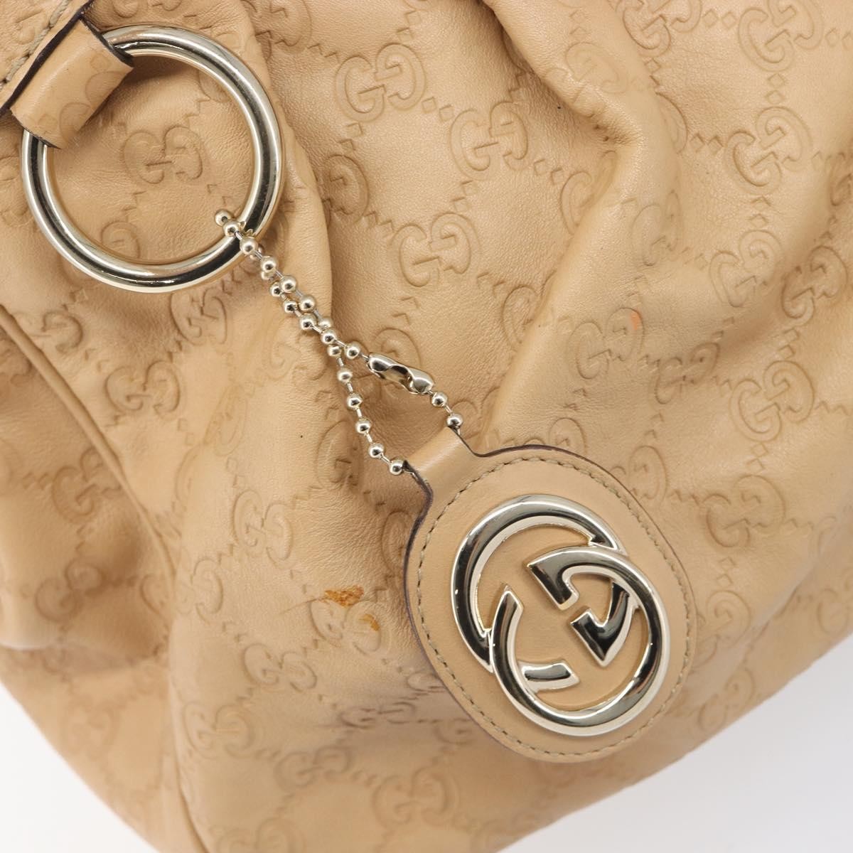 Gucci Sukey Guccissima Leather Beige Leather Tote Bag Bag (Pre-Owned)