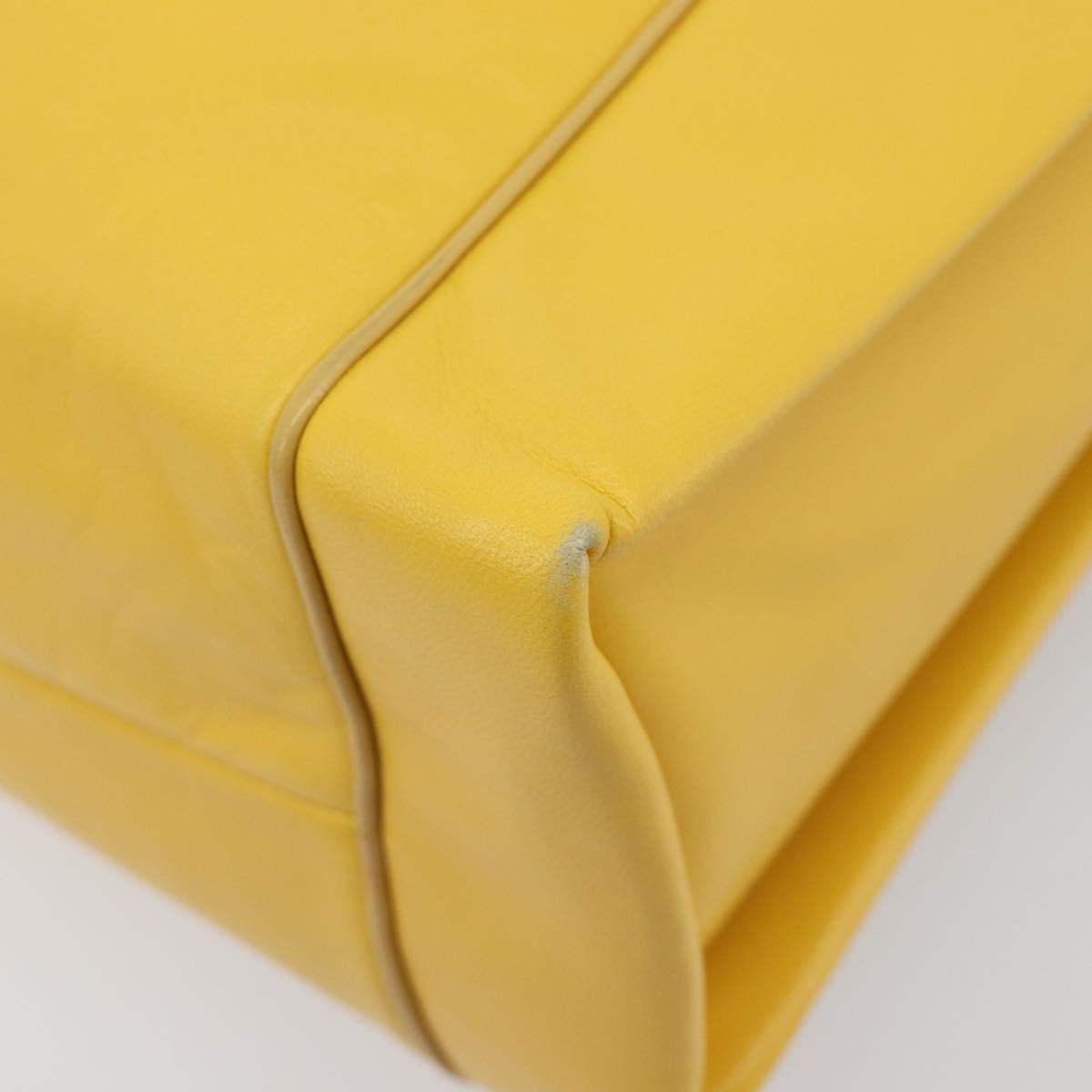 Loewe Shoulder Bag Leather Yellow Leather Shoulder Bag Bag (Pre-Owned)