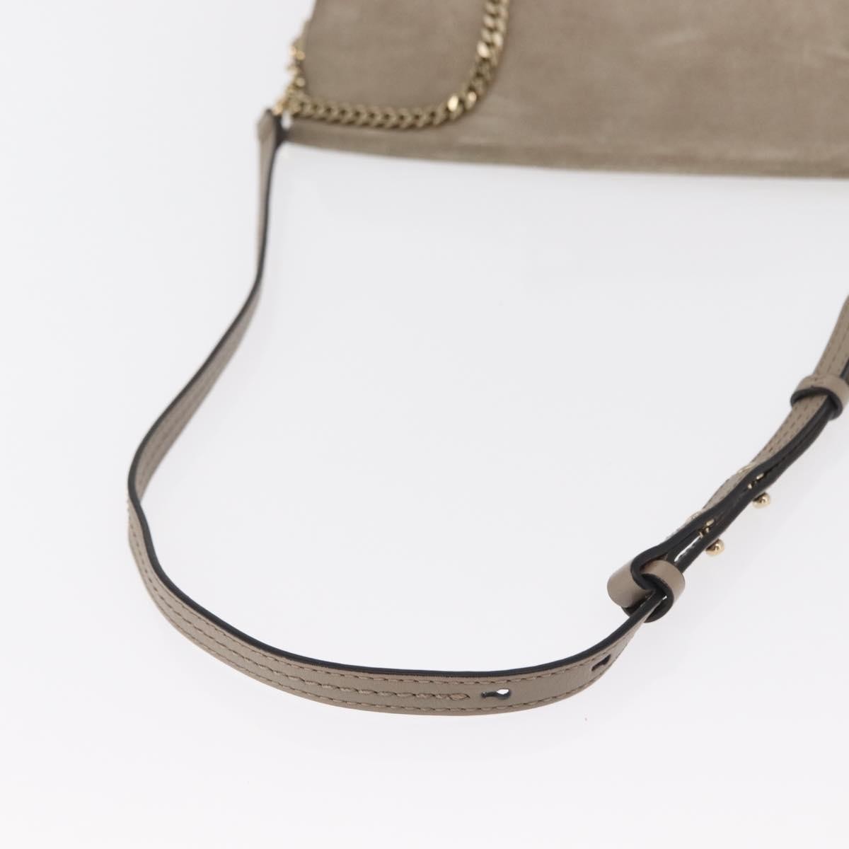 Chloe Faye Leather And Suede Beige Suede Shoulder Bag Bag (Pre-Owned)