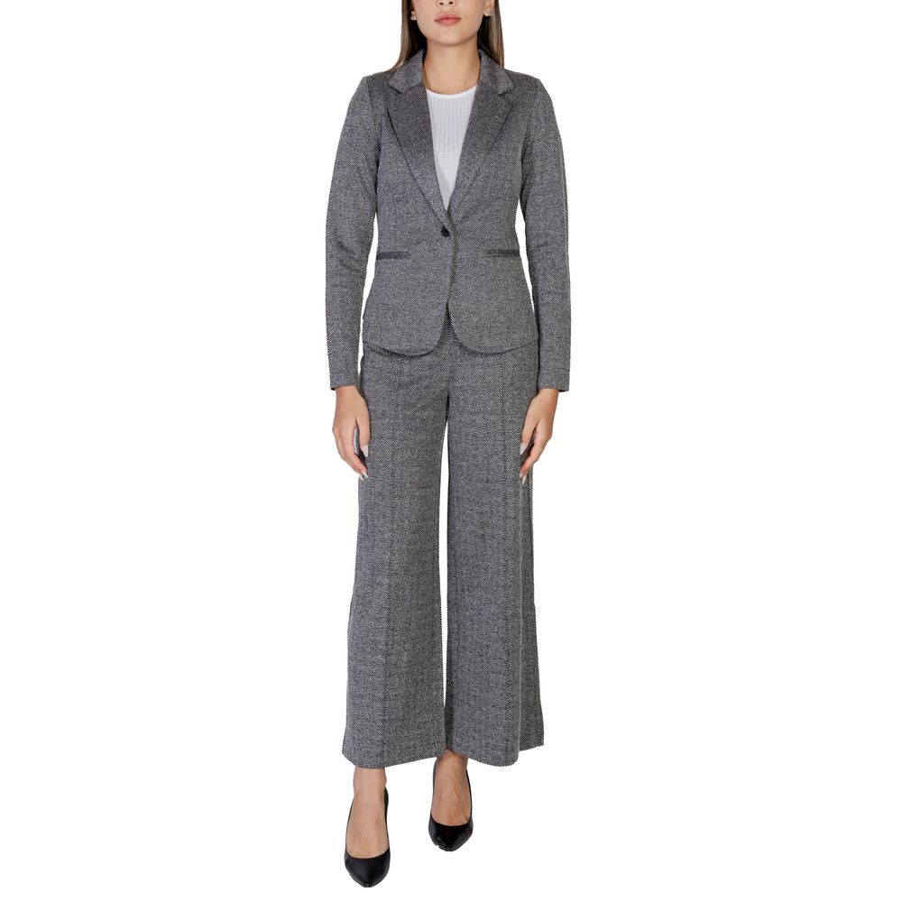 ICHI Black Polyester Suits & Women's Blazer