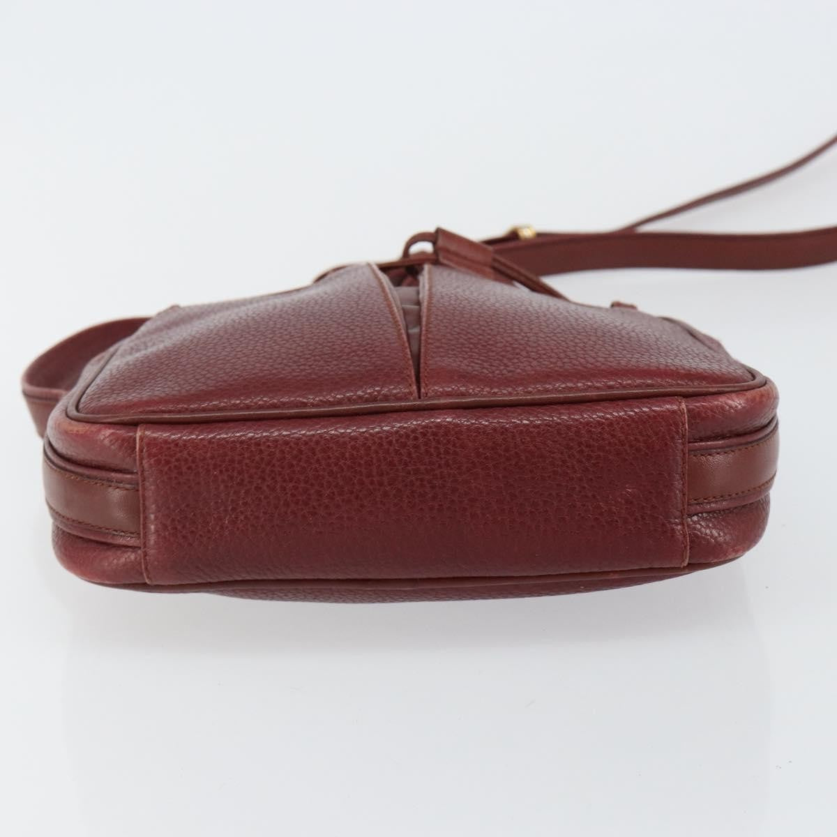 Cartier Tasseled Must De Cartier Leather Burgundy Leather Shoulder Bag Bag (Pre-Owned)