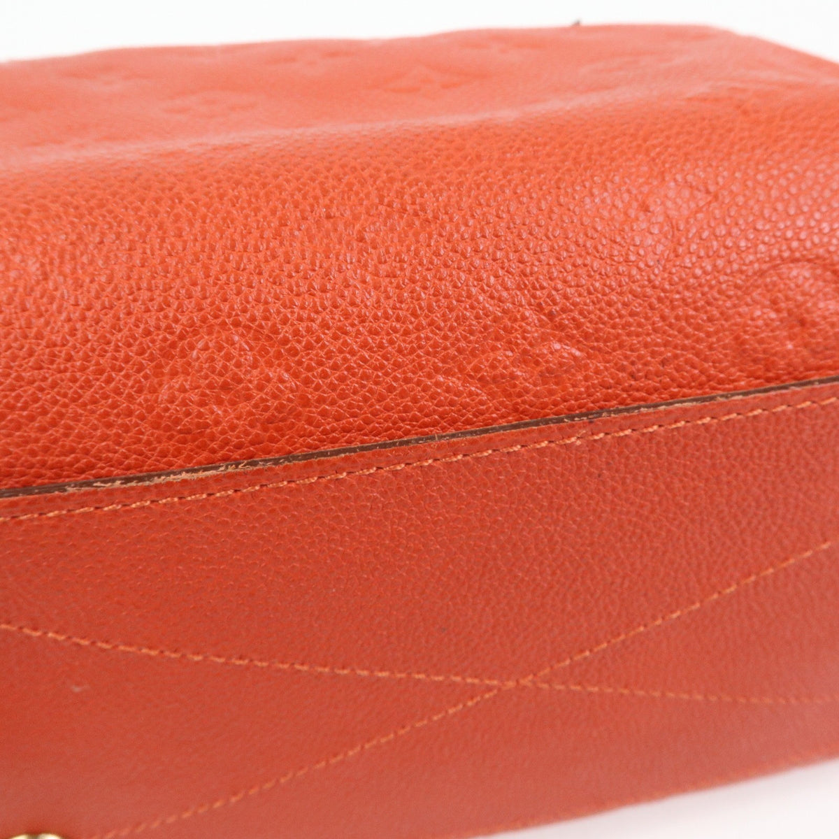 Louis Vuitton Speedy Bandouliere Monogram Empreinte Leather Orange Leather Handbag (Pre-Owned)