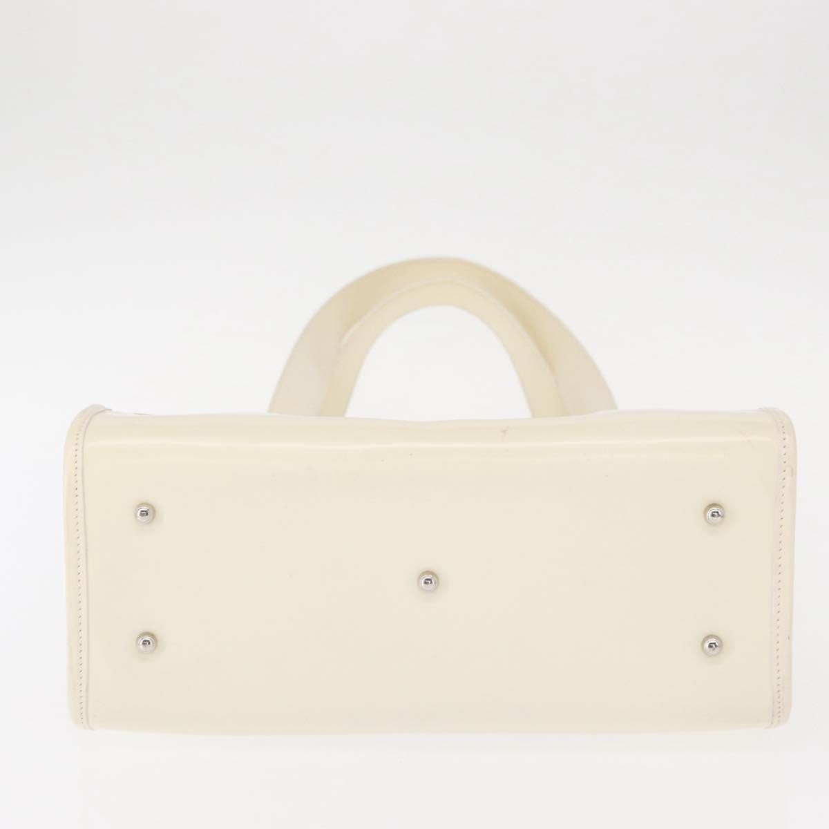 Gucci Vintage Tote Vinyl Beige Plastic Tote Bag Bag (Pre-Owned)