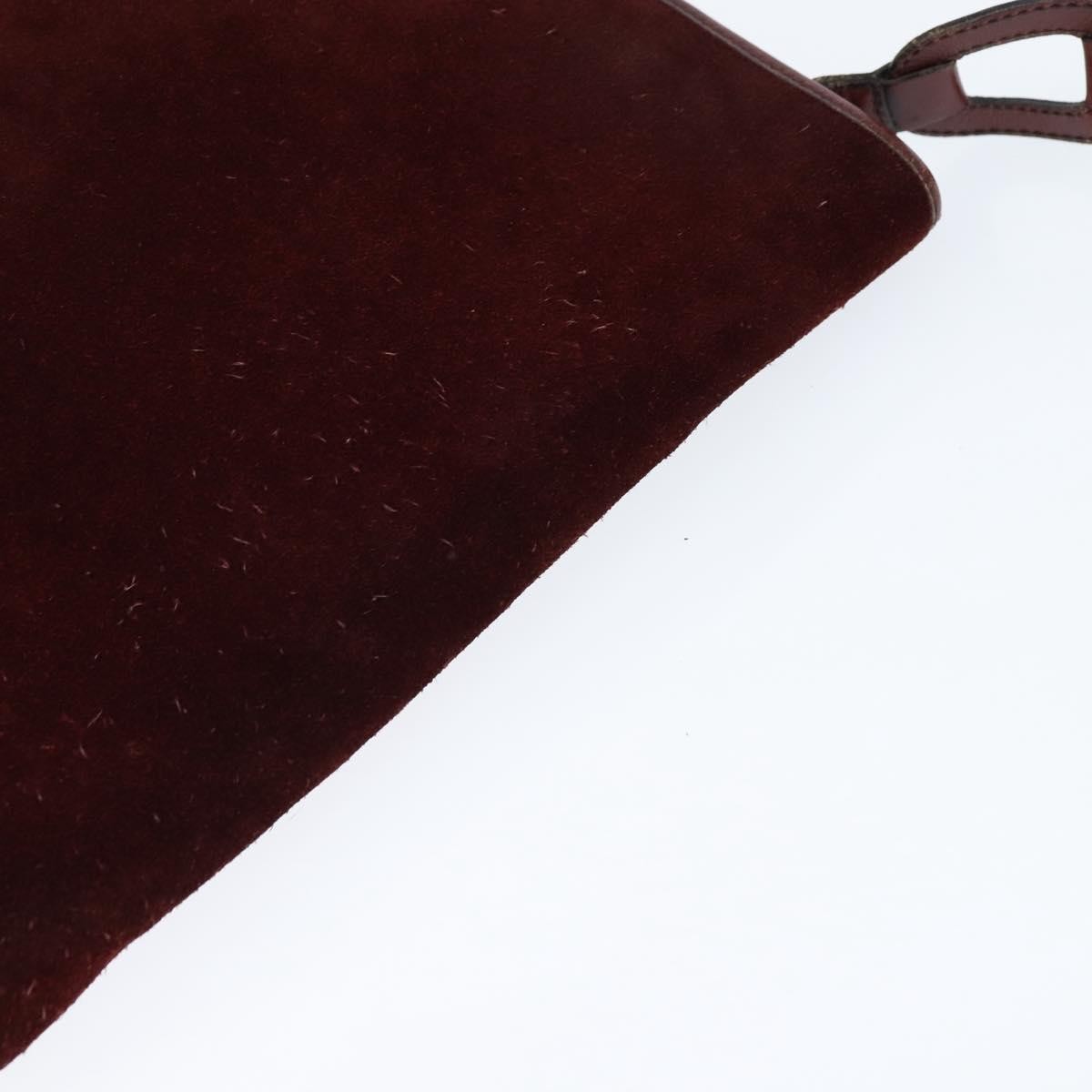 Balenciaga Shoulder Suede Burgundy Suede Shoulder Bag Bag (Pre-Owned)