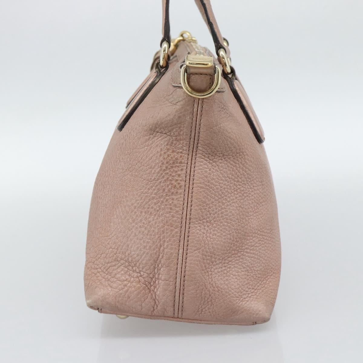 Gucci Soho Convertible Top Handle Leather Pink Leather Handbag (Pre-Owned)