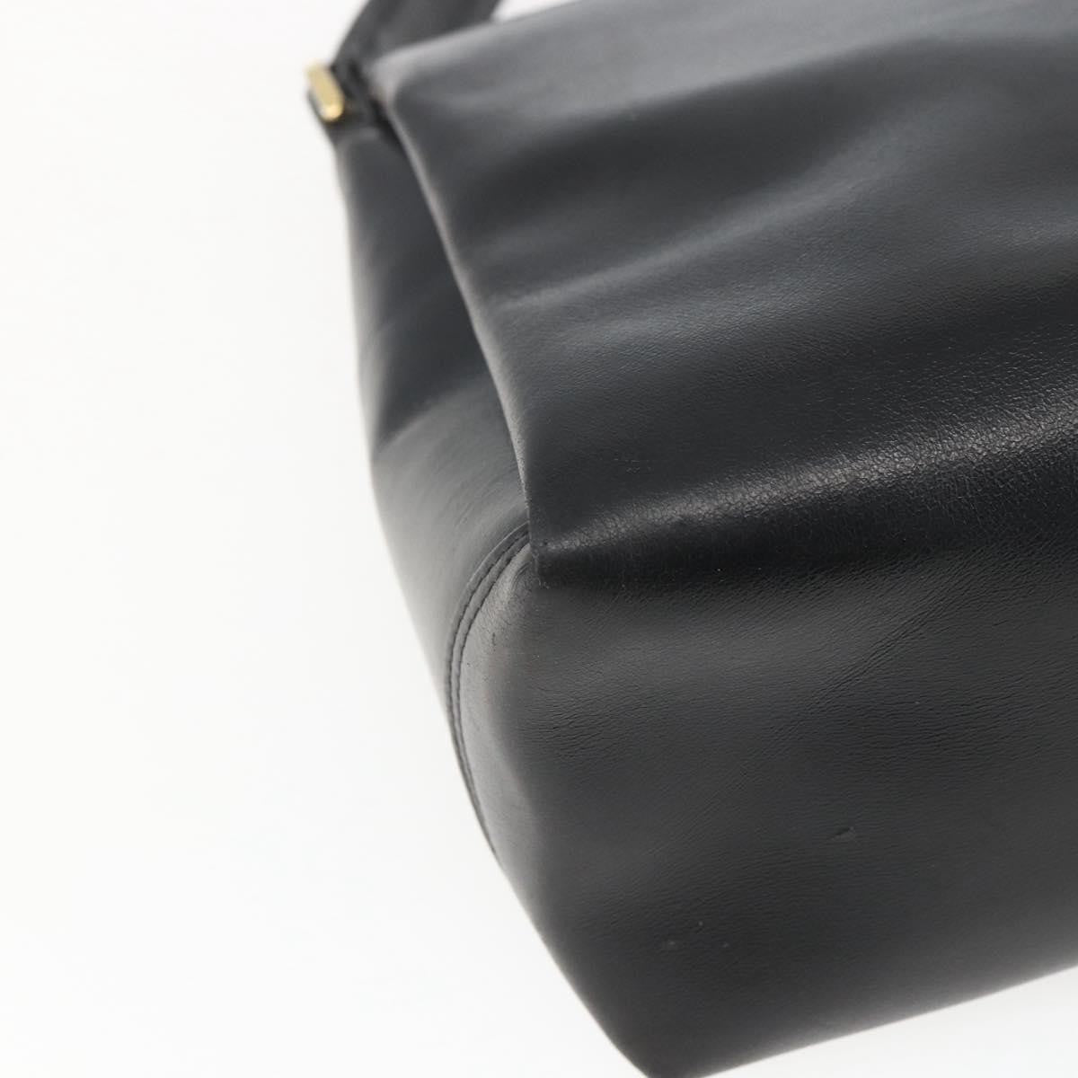 Gucci Vintage Leather Black Leather Handbag (Pre-Owned)