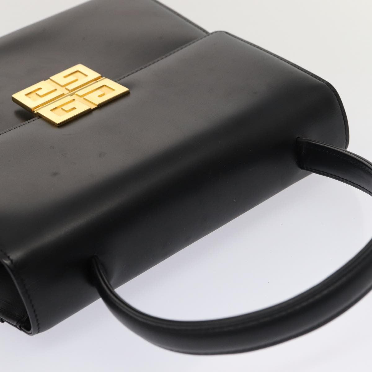 Givenchy Vintage 4G Leather Black Leather Handbag (Pre-Owned)
