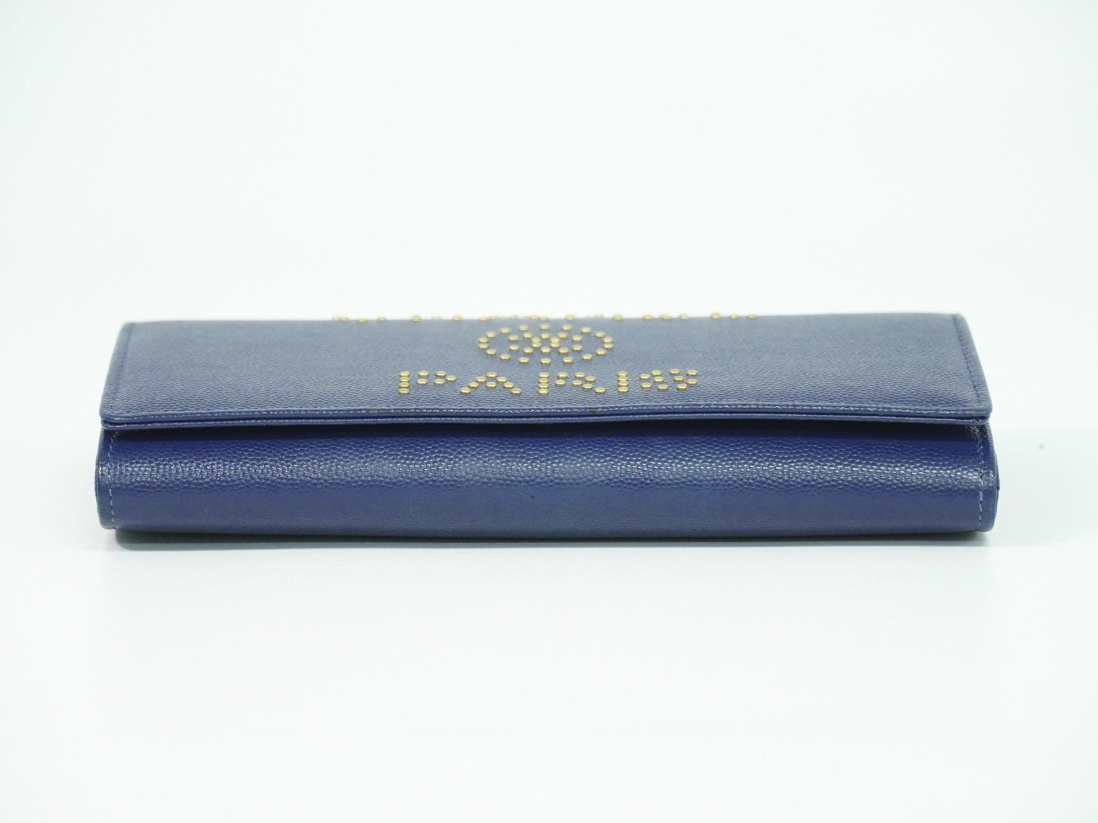 Chanel Deauville Flap Caviar Navy Leather Wallets Accessory (Pre-Owned)