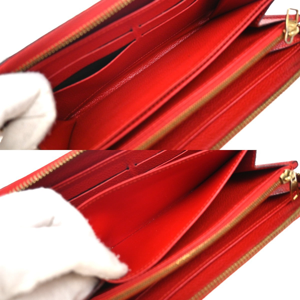 Louis Vuitton Portefeuille Zippy Monogramme Empreinte Monogramme Empreinte Red Leather Wallets Accessory (Pre-Owned)