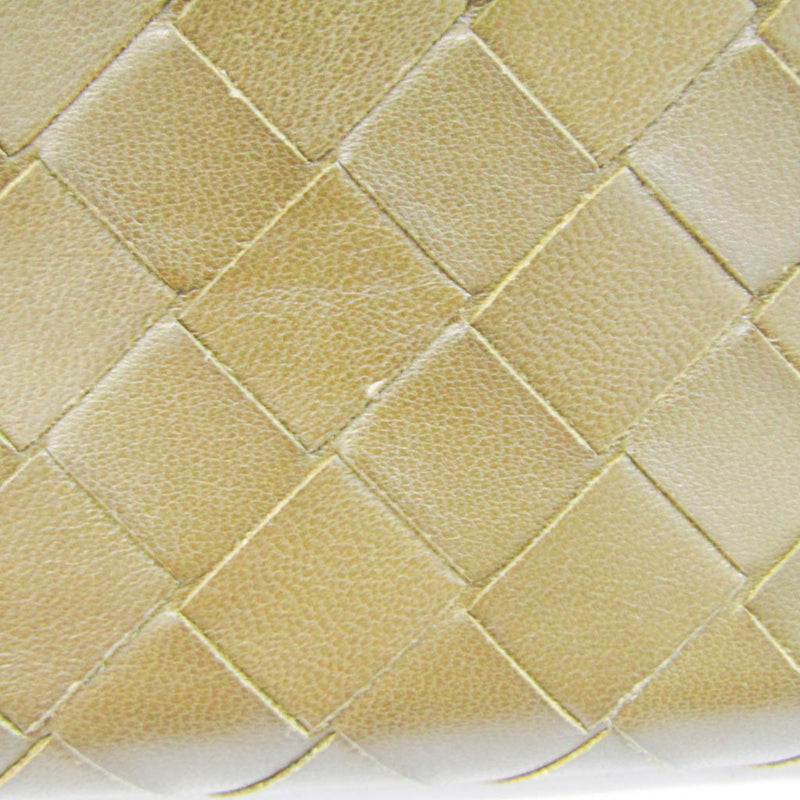 Bottega Veneta Intrecciato Khaki Leather Wallet  (Pre-Owned)