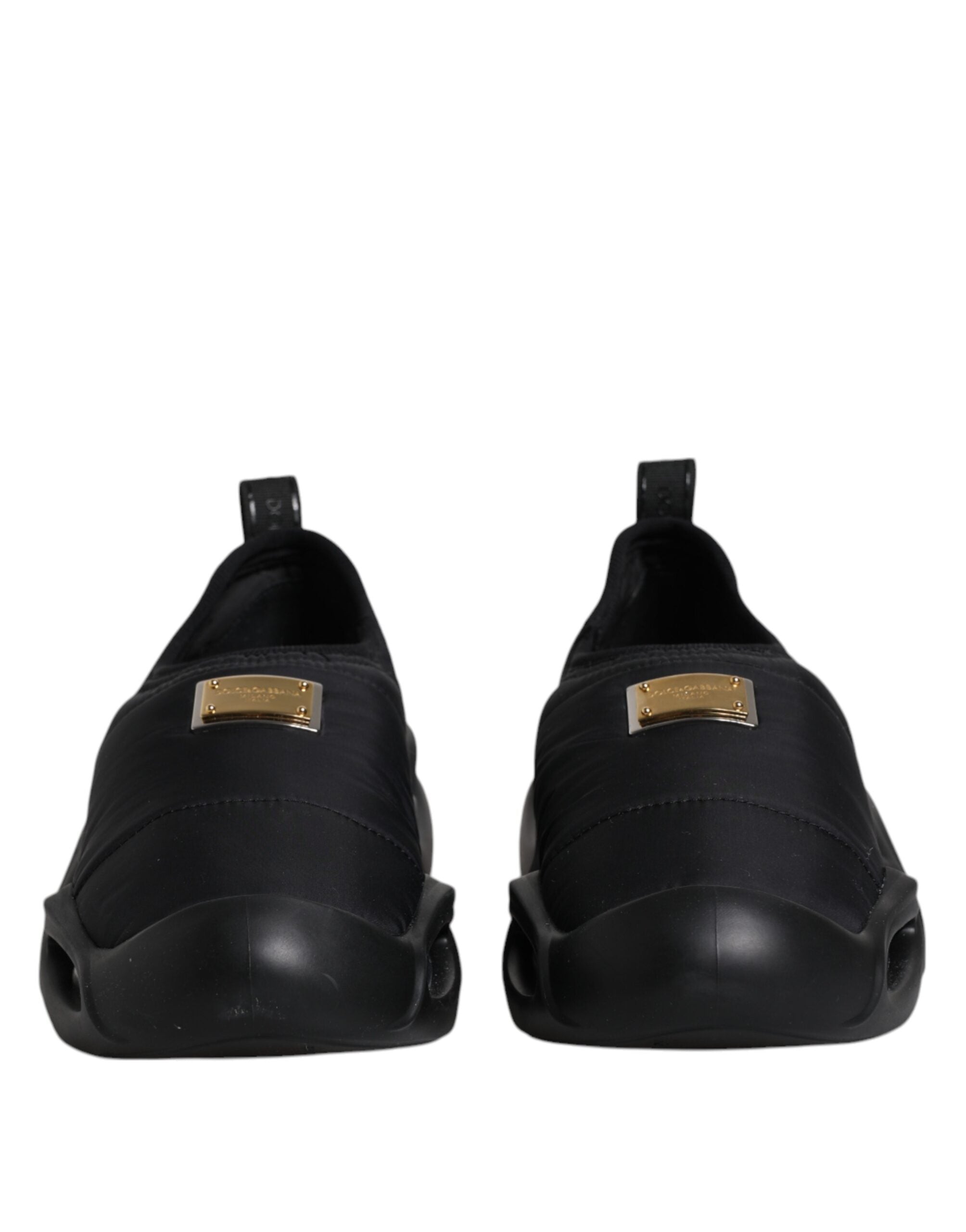 Dolce & Gabbana Black Slip On Wave Low Top Men Sneakers Men's Shoes