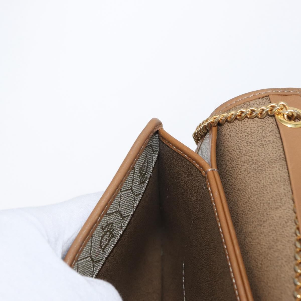 Christian Dior Vintage Honeycomb Zip Coated Canvas Beige Canvas Clutche & Pouche Bag (Pre-Owned)