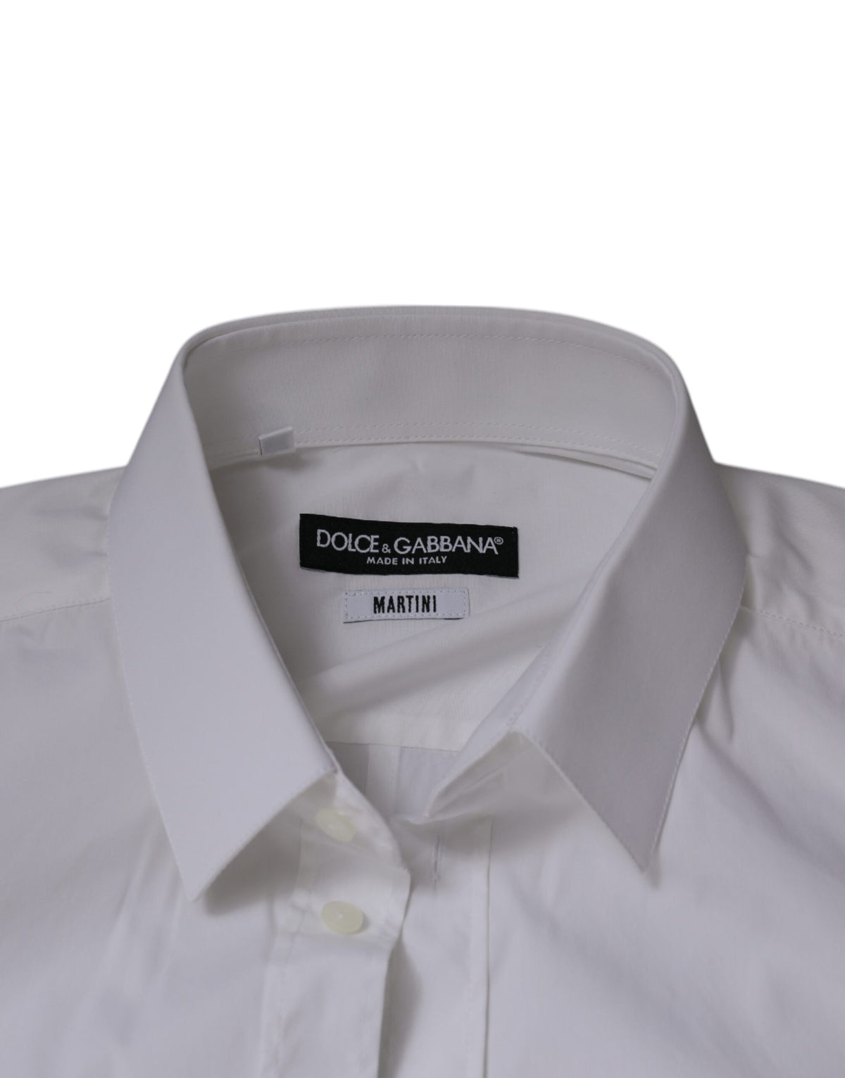 Dolce & Gabbana White Cotton Slim Fit Men MARTINI Dress Men's Shirt (Pre-Owned)