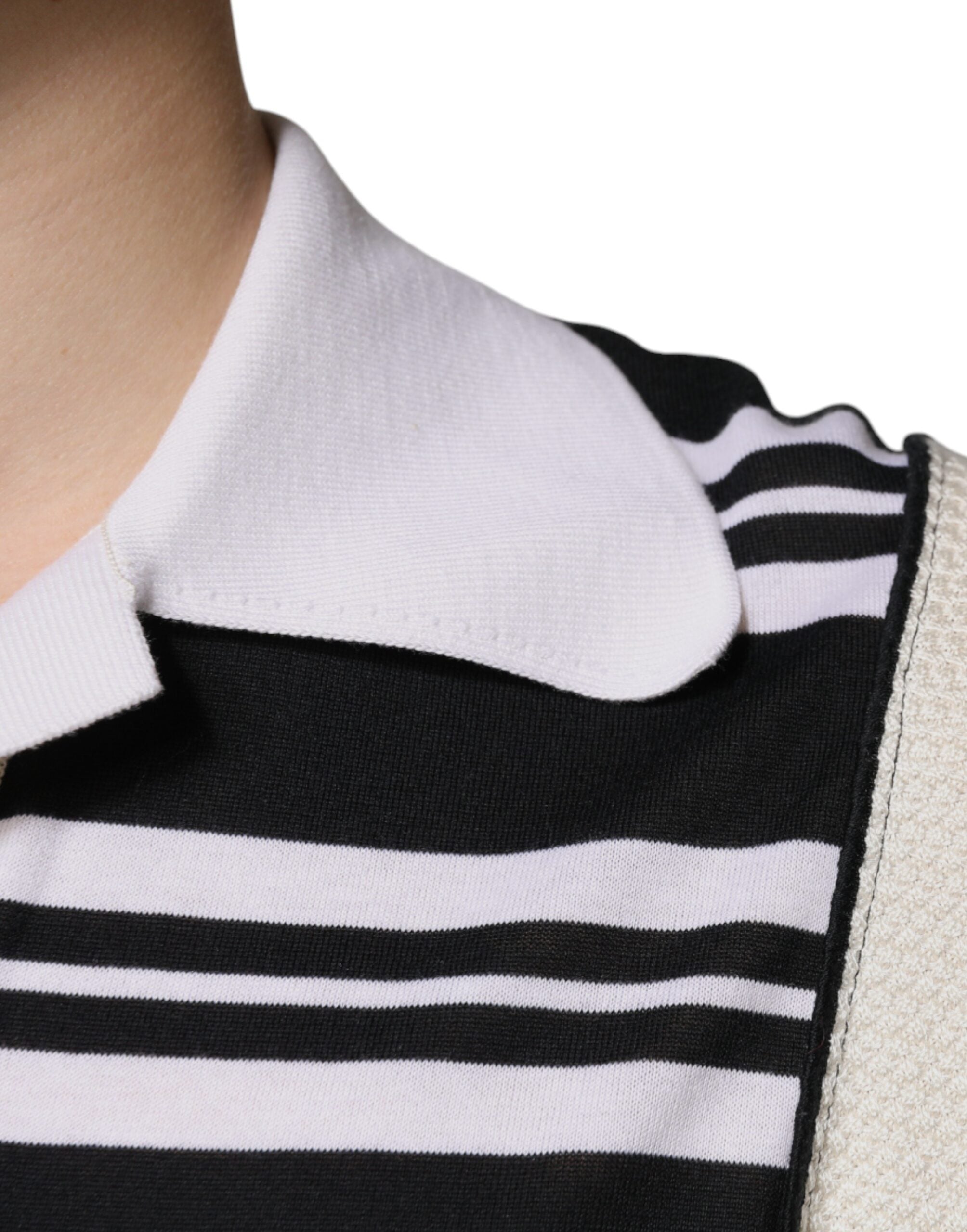 Dolce & Gabbana Multicolor Stripe Collared Polo Men's T-shirt