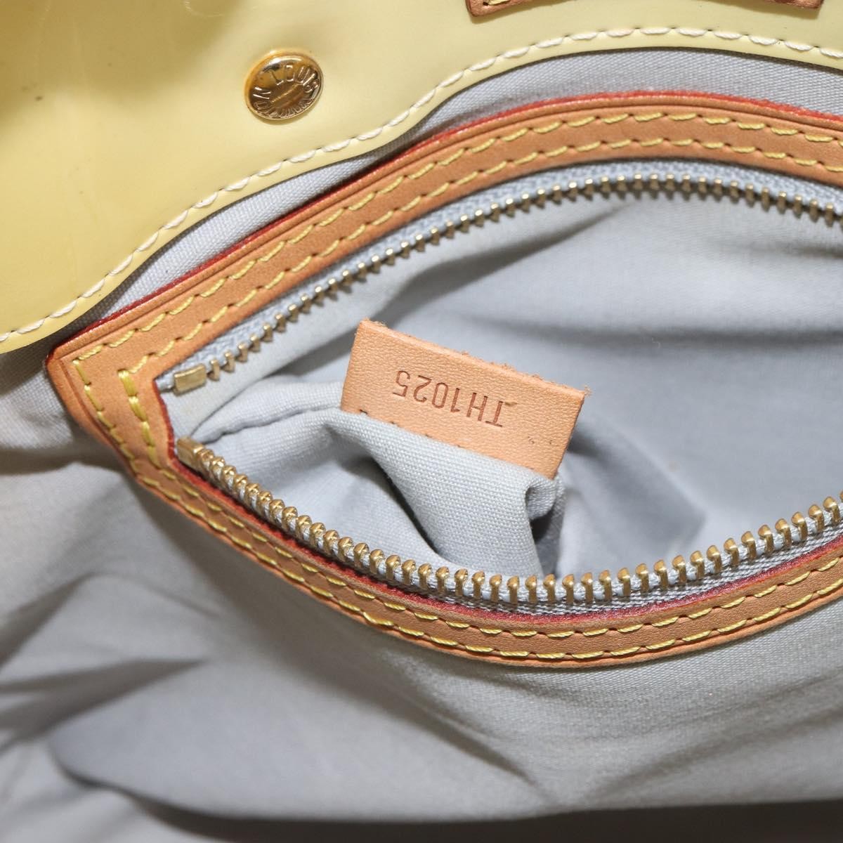 Louis Vuitton Reade Monogram Vernis Yellow Patent_Leather Handbag (Pre-Owned)
