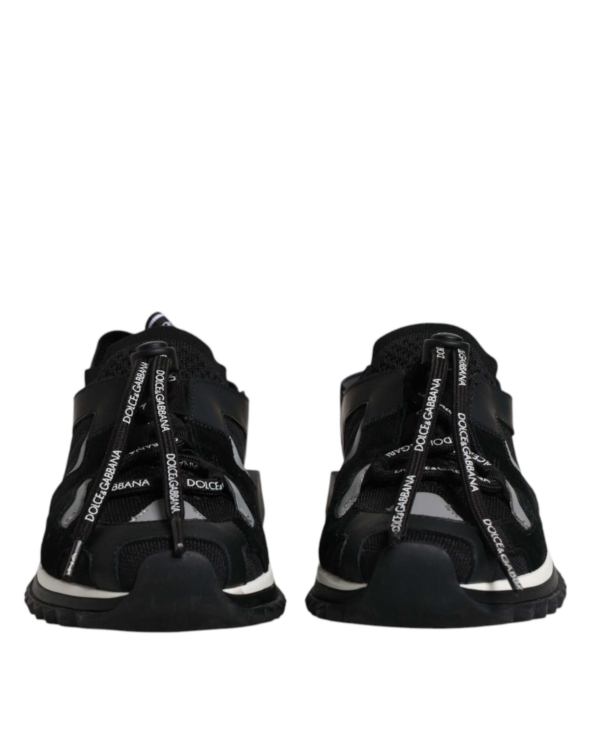 Dolce & Gabbana Black White Logo Sorrento Sneakers Women's Shoes (Pre-Owned)