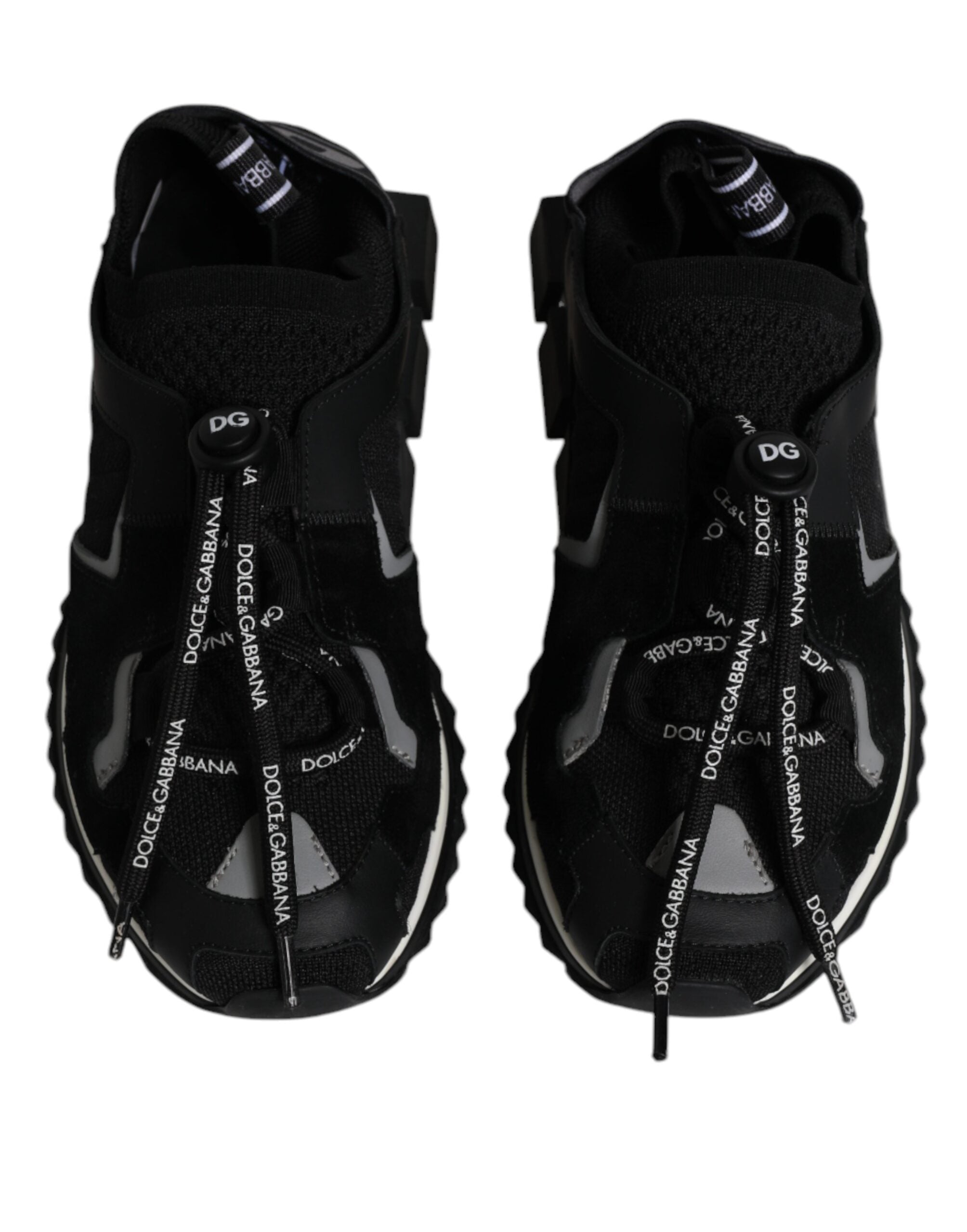 Dolce & Gabbana Black White Logo Sorrento Sneakers Women's Shoes (Pre-Owned)