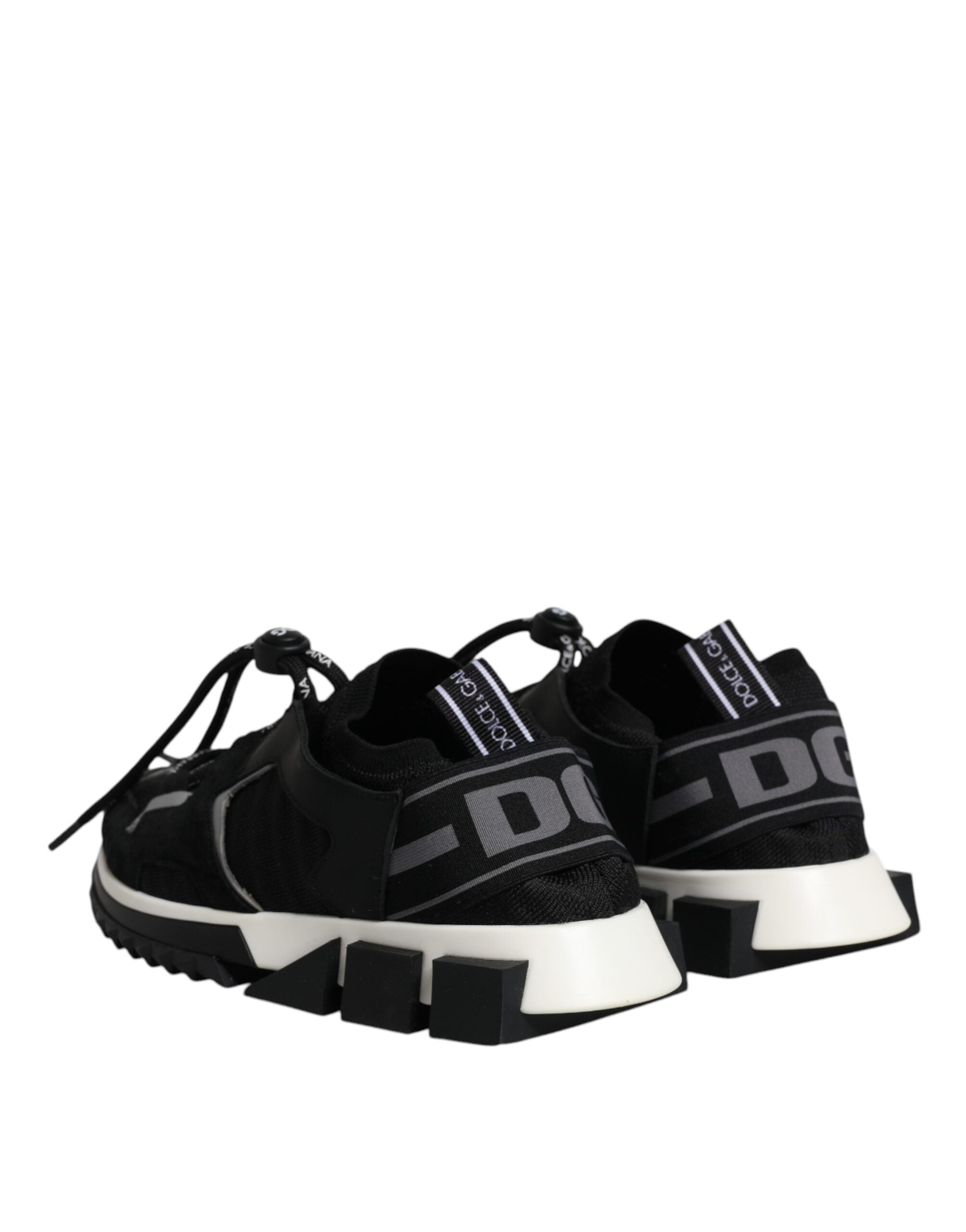 Dolce & Gabbana Black White Logo Sorrento Sneakers Women's Shoes (Pre-Owned)