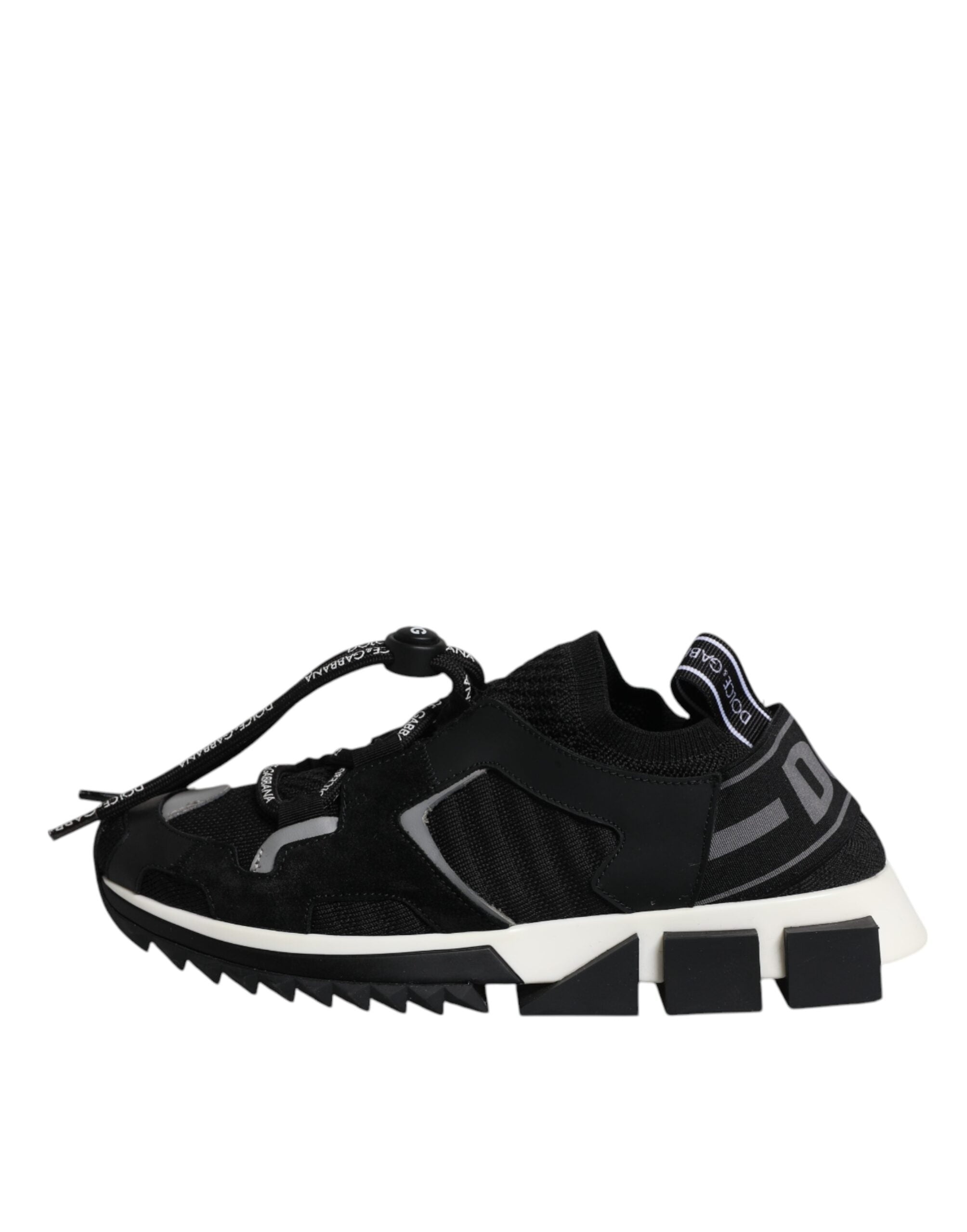 Dolce & Gabbana Black White Logo Sorrento Sneakers Women's Shoes (Pre-Owned)
