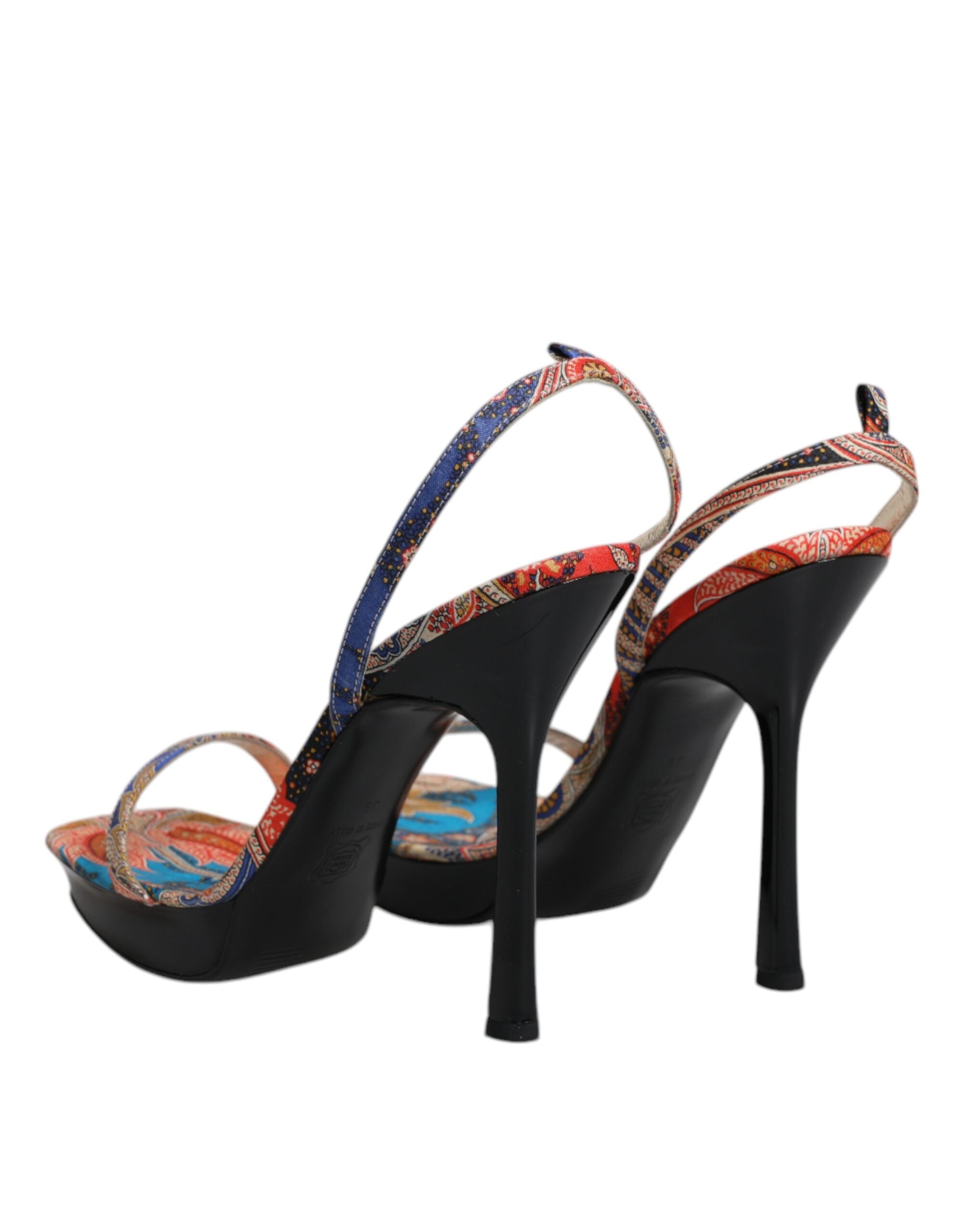 Dolce & Gabbana Multicolor Floral High Heels Sandals Women's Shoes