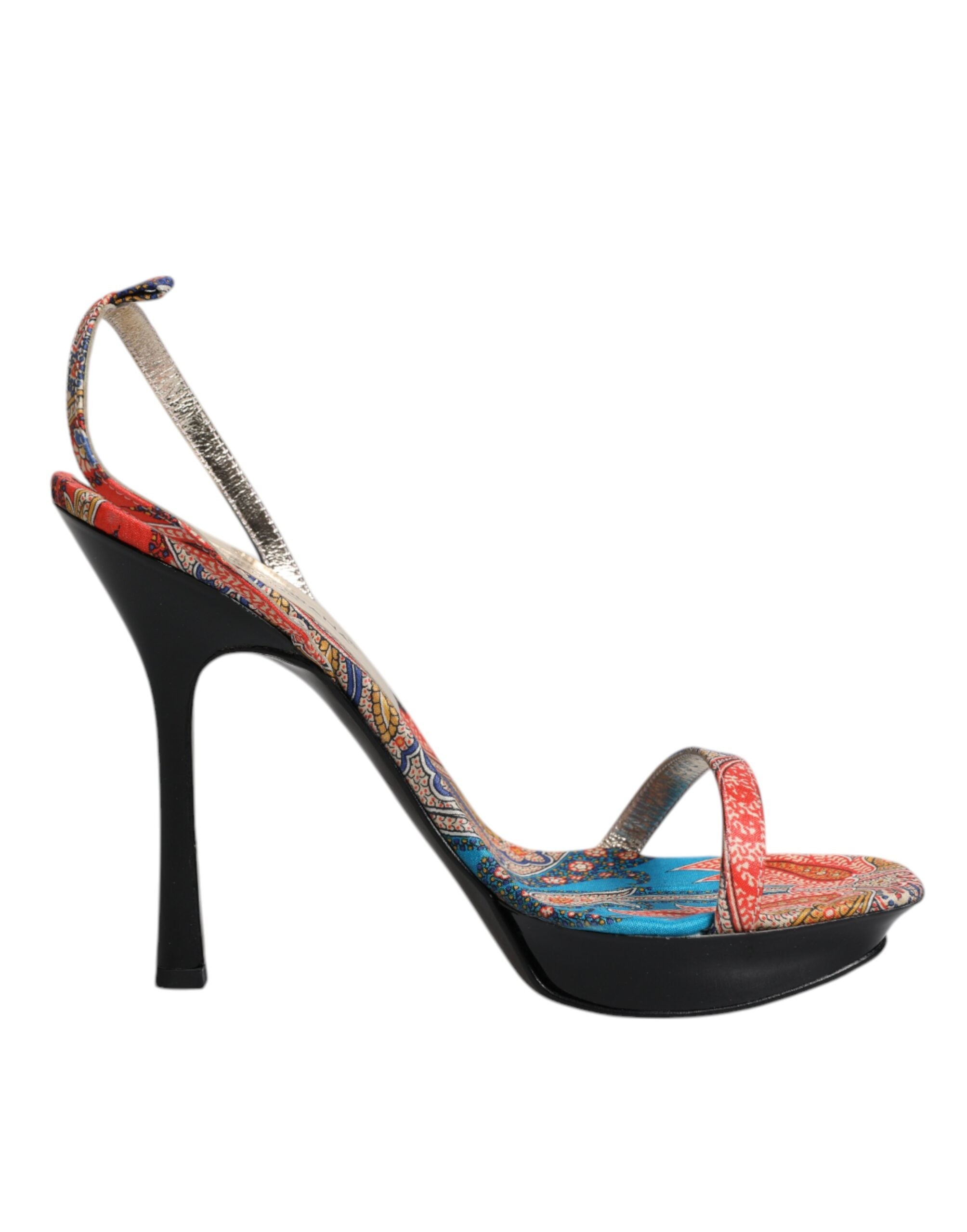 Dolce & Gabbana Multicolor Floral High Heels Sandals Women's Shoes