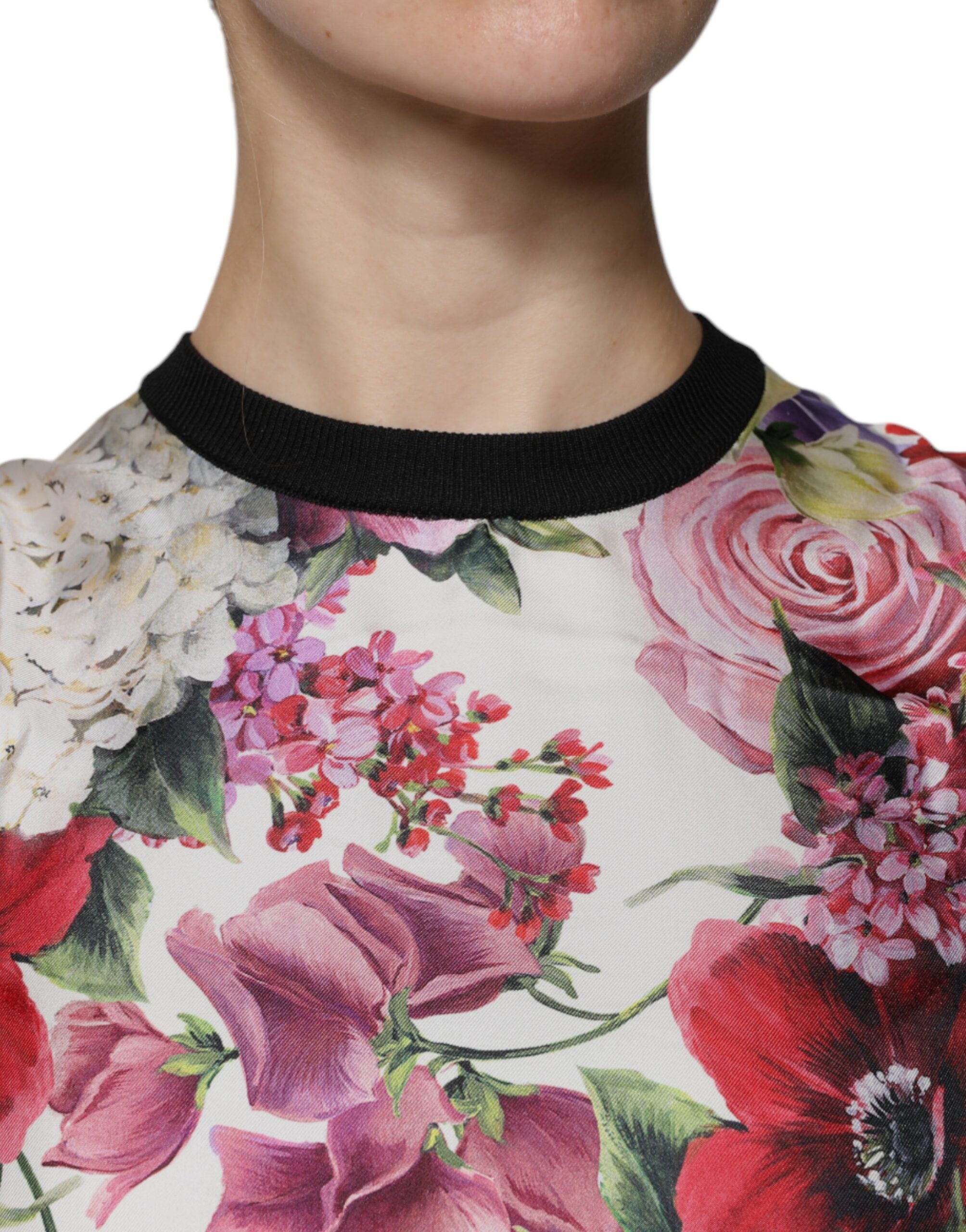 Dolce & Gabbana Multicolor Floral Silk Sleeveless Tank Blouse Women's Top (Pre-Owned)