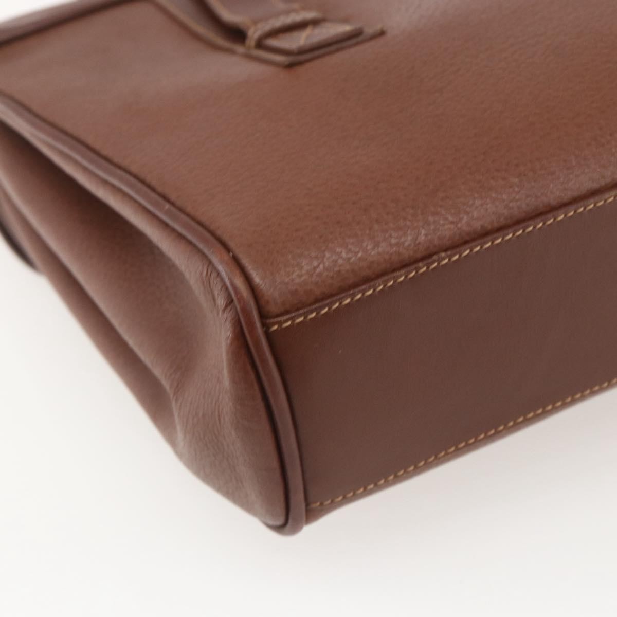 Gucci Vintage Tote Leather Brown Leather Tote Bag Bag (Pre-Owned)