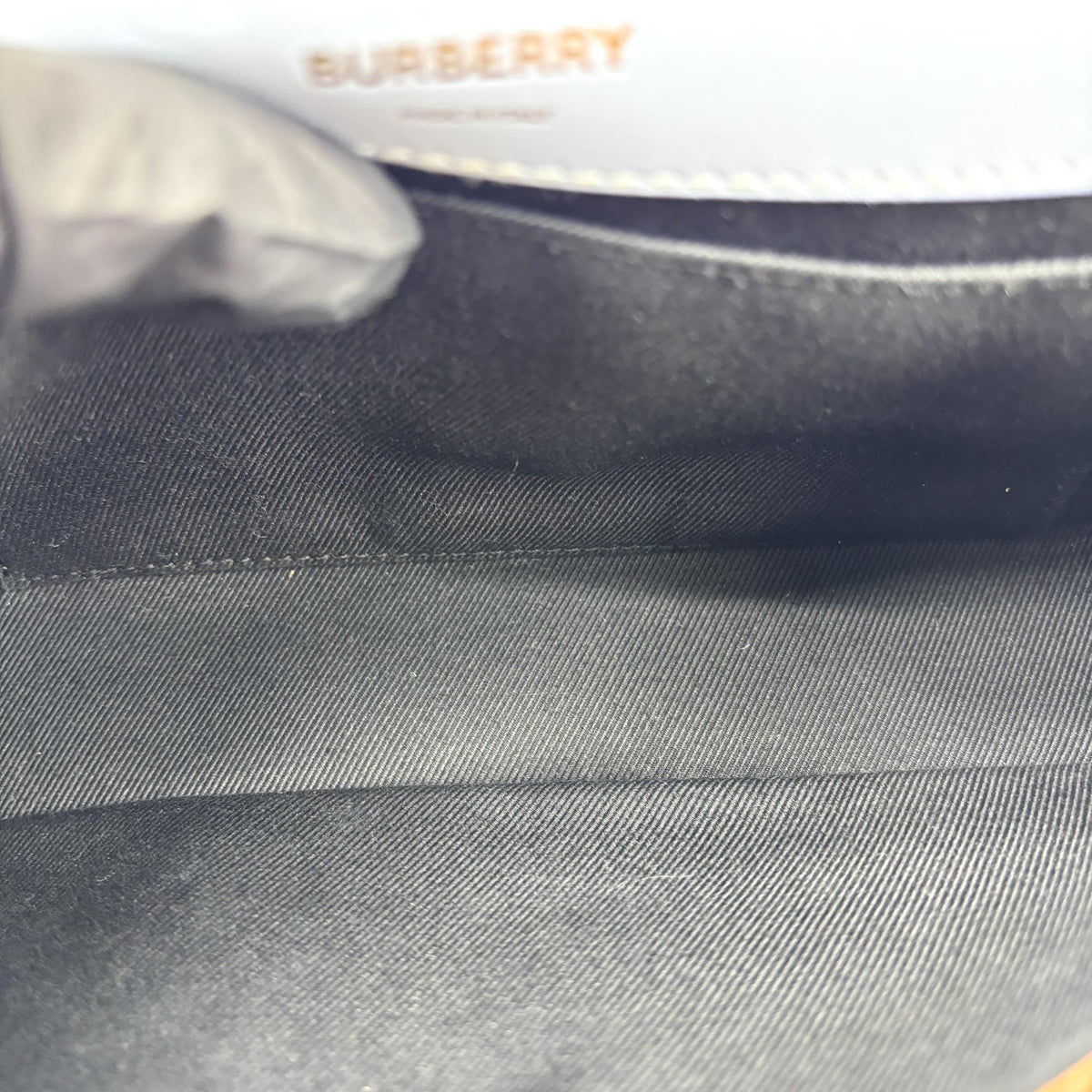 Burberry Lola Camera Quilted Leather Blue Leather Handbag (Pre-Owned)