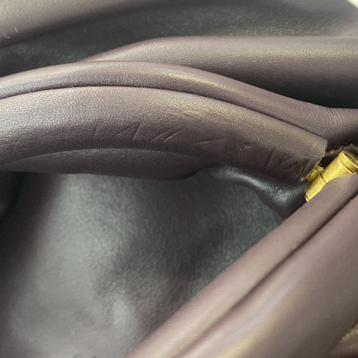 Bottega Veneta The Chain Pouch Leather Burgundy Leather Clutche & Pouche Bag (Pre-Owned)
