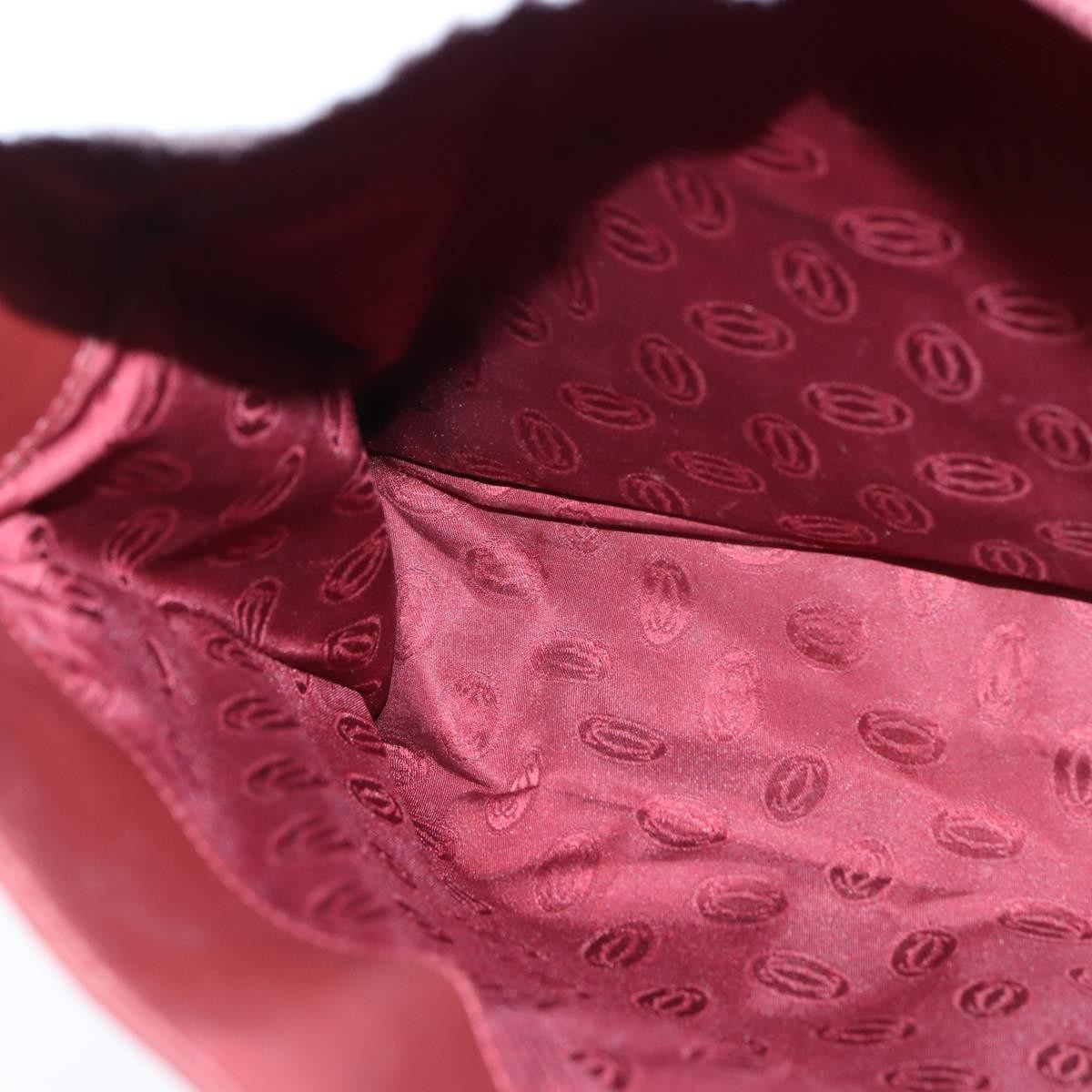 Cartier Must De Cartier Leather Burgundy Leather Shoulder Bag Bag (Pre-Owned)