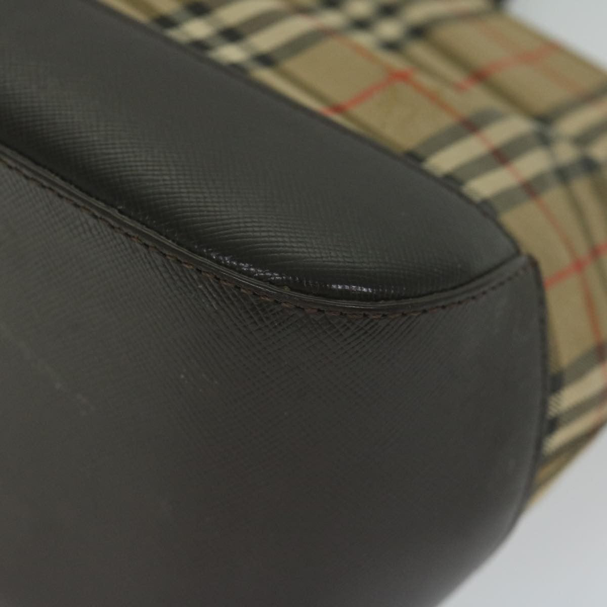 Burberry Nova Check Nova Check Canvas And Leather Beige Canvas Handbag (Pre-Owned)