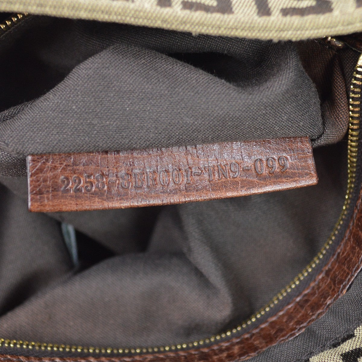 Fendi Zucchino Canvas Mamma Baguette Canvas Brown Canvas Shoulder Bag Bag (Pre-Owned)