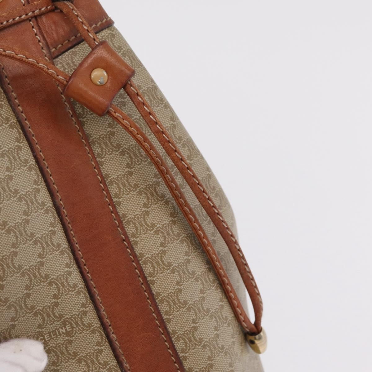 Celine Macadam Shoulder Canvas Beige Canvas Crossbody Bag Bag (Pre-Owned)