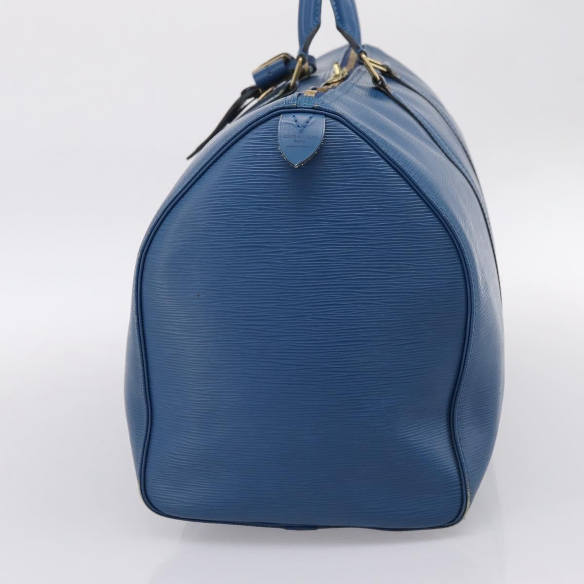 Louis Vuitton Keepall Epi Leather Blue Leather Travel Bag Bag (Pre-Owned)