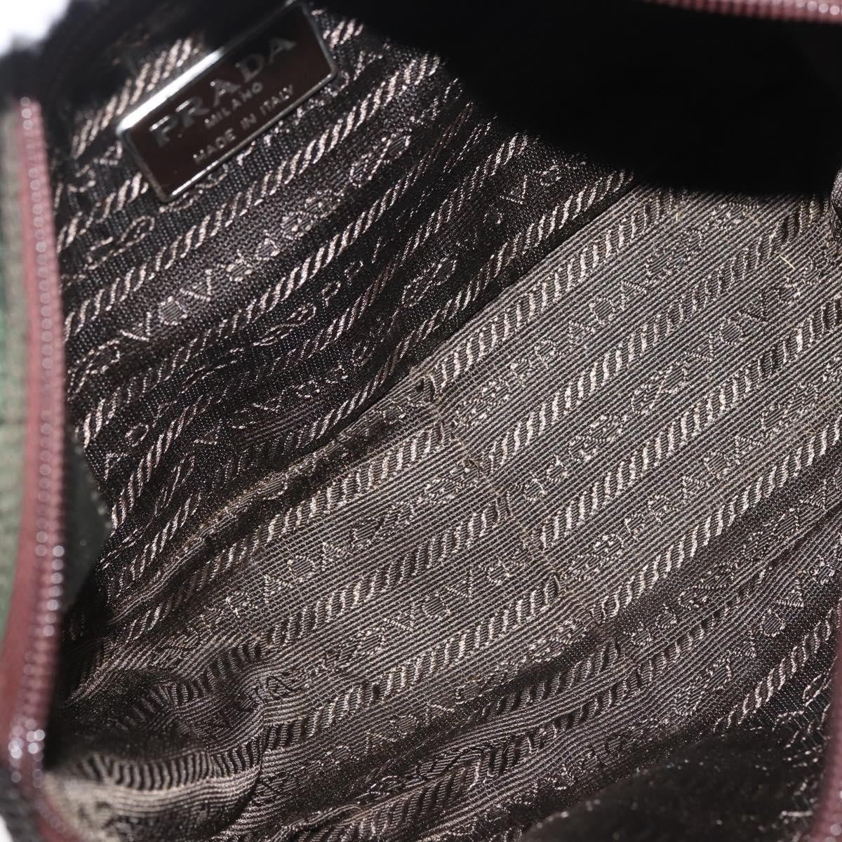 Prada Vintage Tessuto Khaki Nylon Handbag (Pre-Owned)