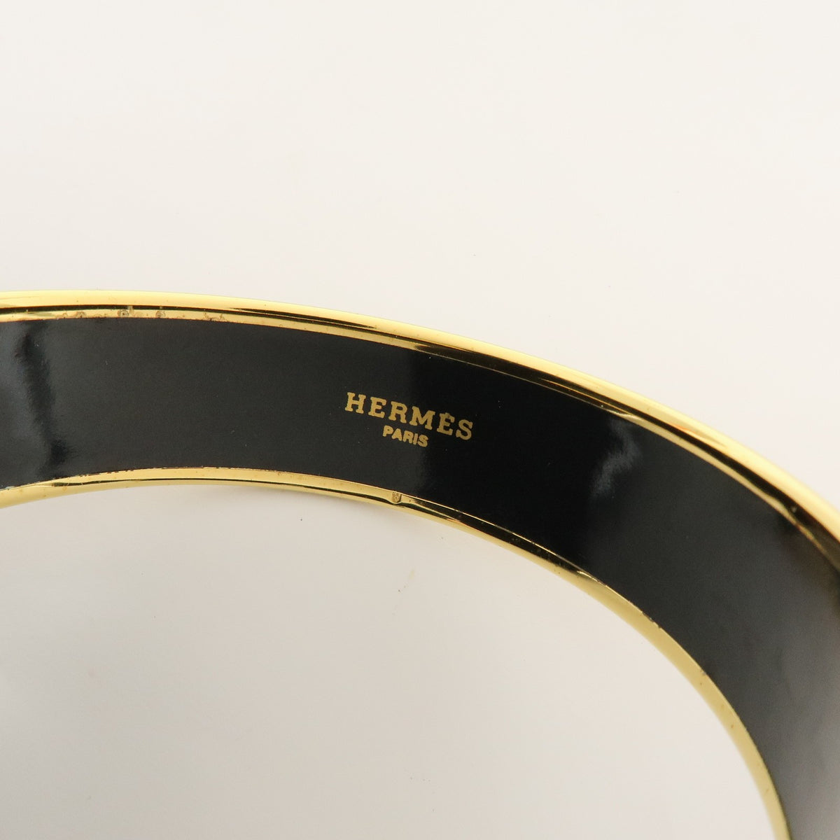 Hermes Bangle Printed Enamel Red Gold_Plated Bracelet Jewelry (Pre-Owned)