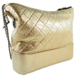 Chanel Gabrielle Gold Pony-Style Calfskin Shoulder Bag (Pre-Owned)