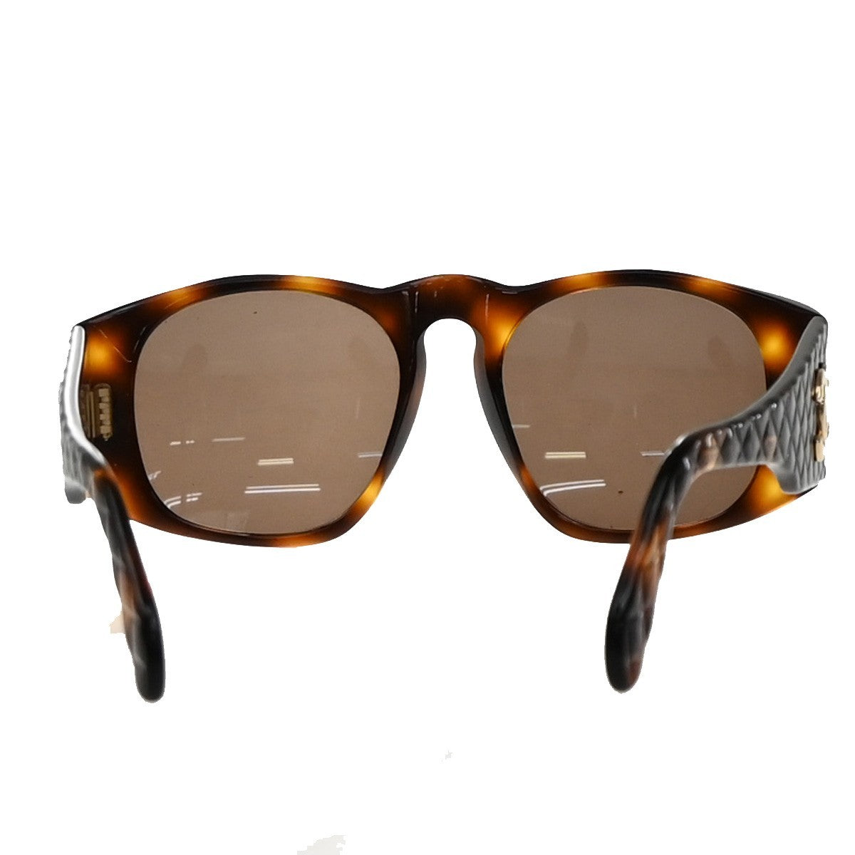 Chanel Cc Logo Matelasse Sunglasses Eye Wear Plastic Brown Plastic Sunglasse Accessory (Pre-Owned)
