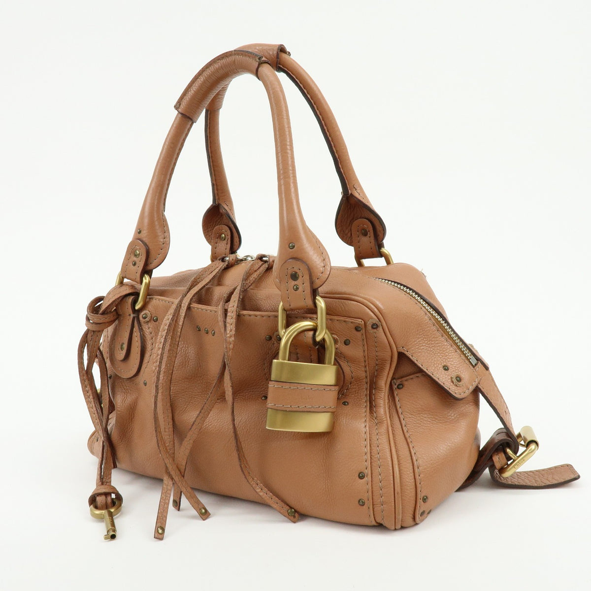 Chloe Paddington Leather Brown Leather Tote Bag Bag (Pre-Owned)