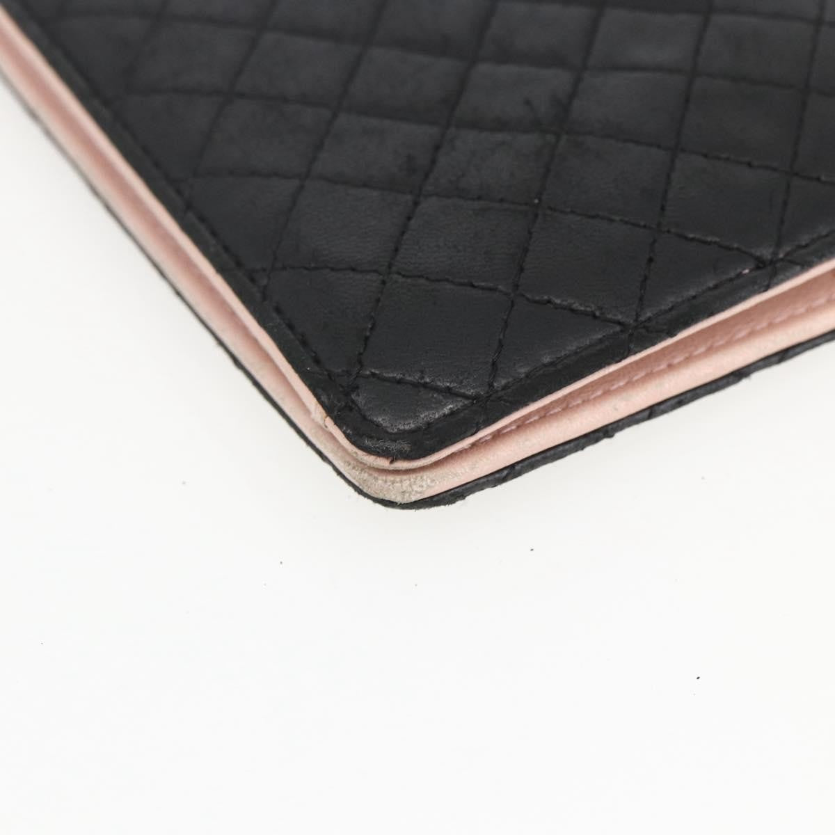 Chanel Vintage Cc Bifold Leather Black Leather Wallets Accessory (Pre-Owned)