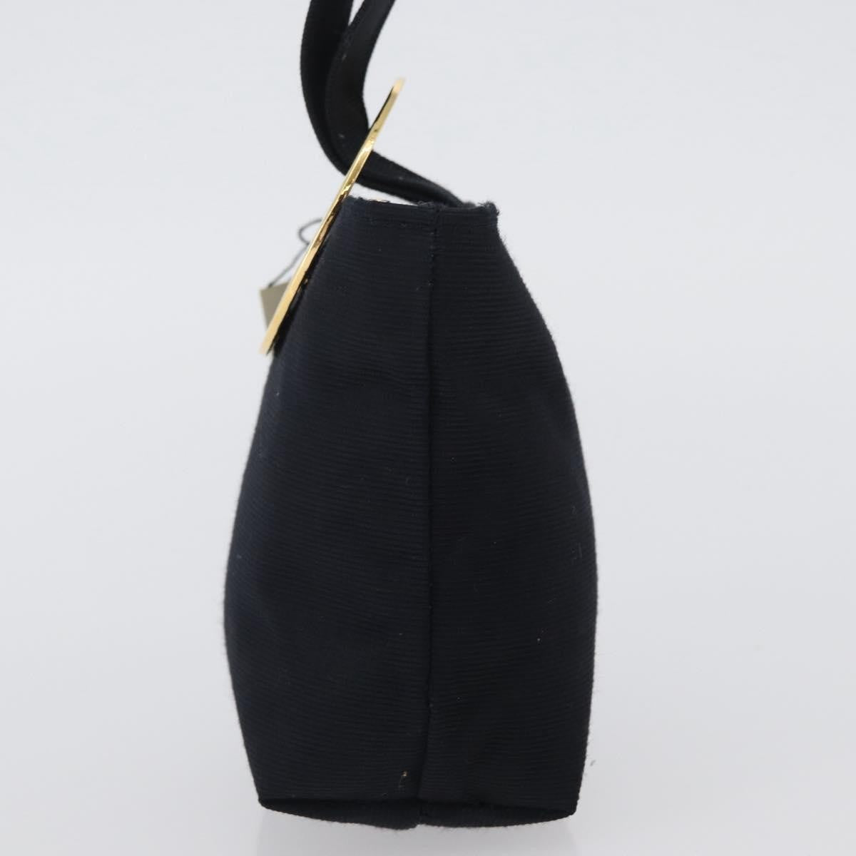 Celine Circle Logo Pouch Canvas Black Canvas Clutche & Pouche Bag (Pre-Owned)