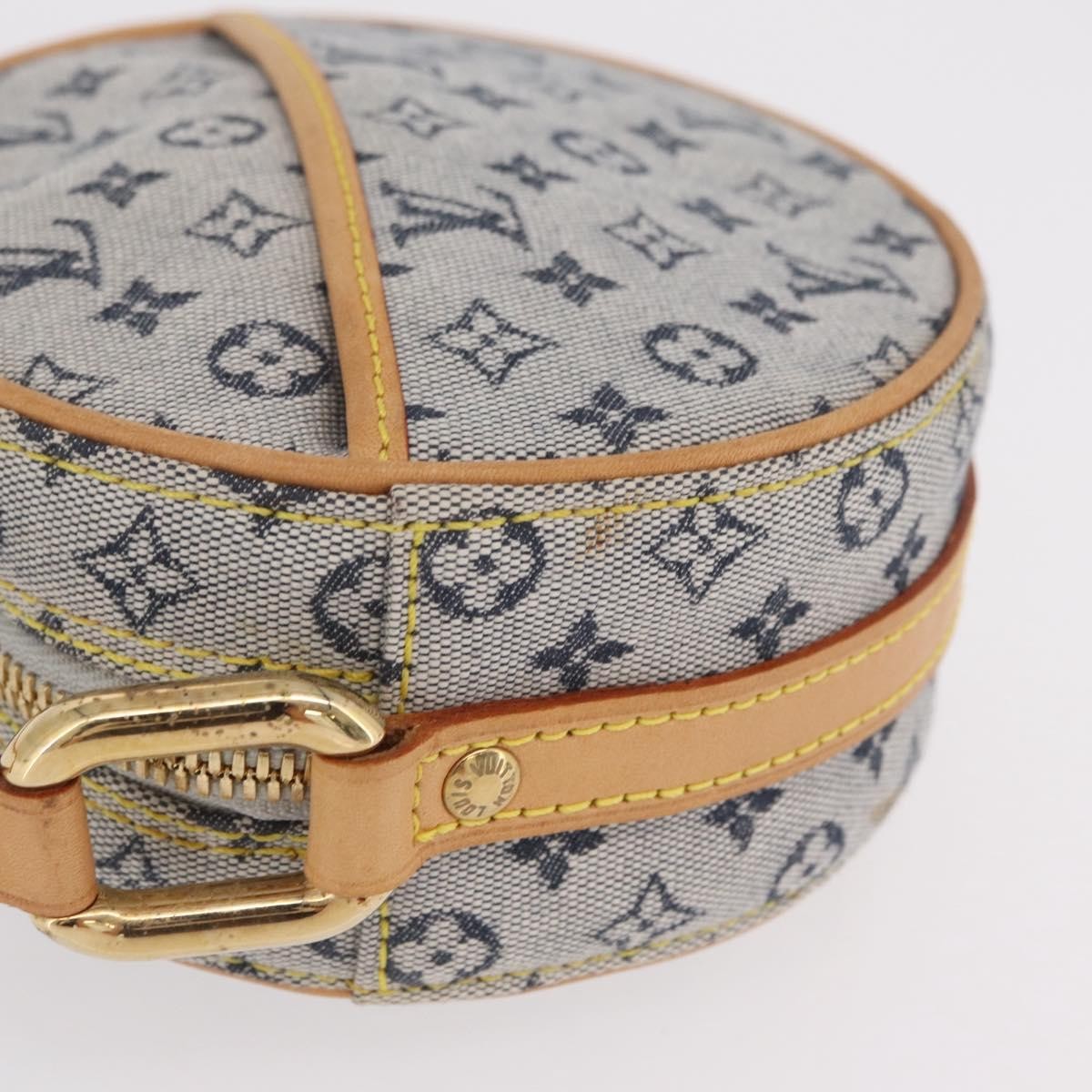 Louis Vuitton Jeanne Mini Lin Blue Canvas Crossbody Bag Bag (Pre-Owned)