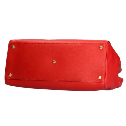 Fendi 2Jours Red Leather Handbag (Pre-Owned)